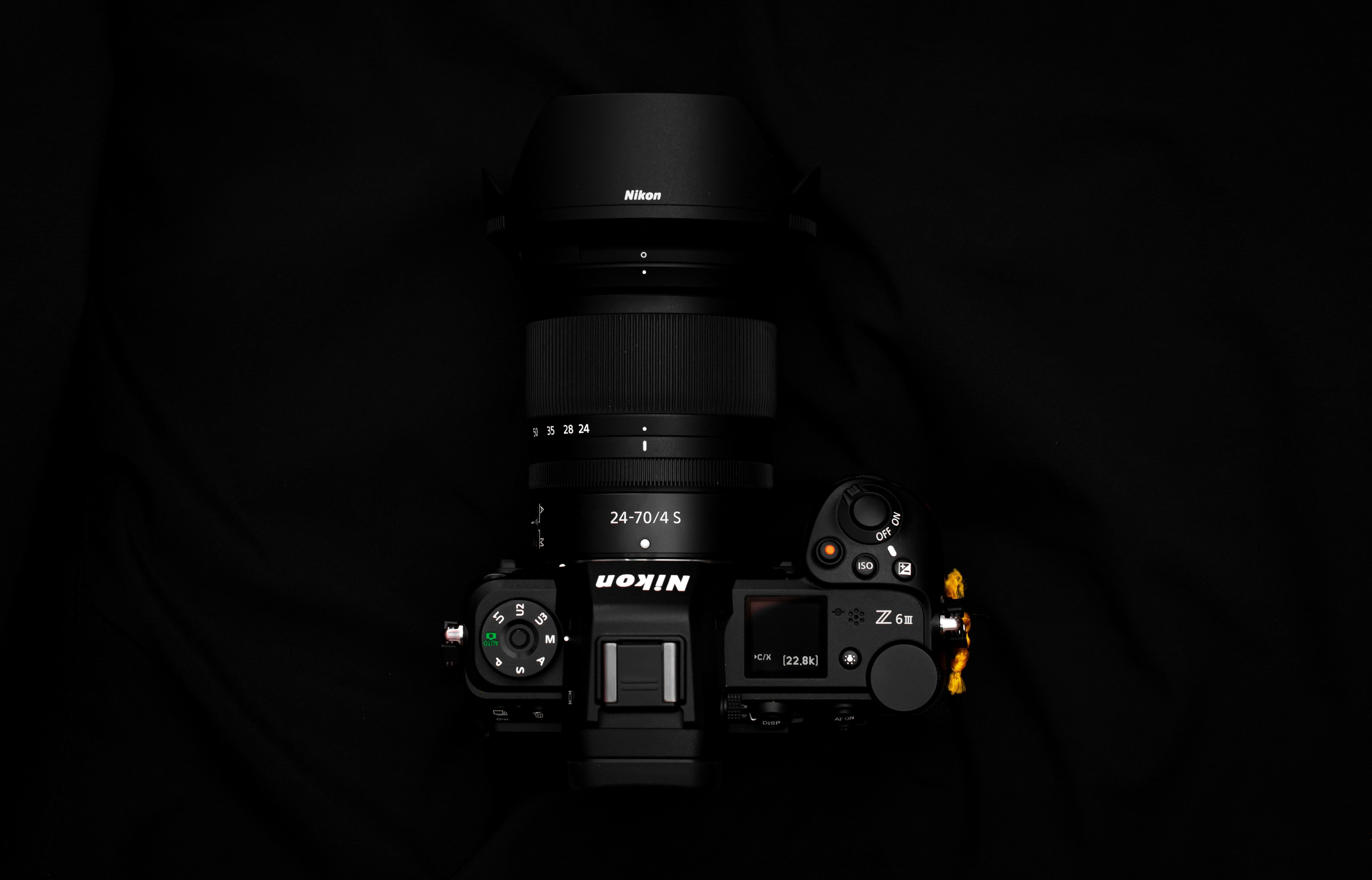 A camera with a lens attached to it