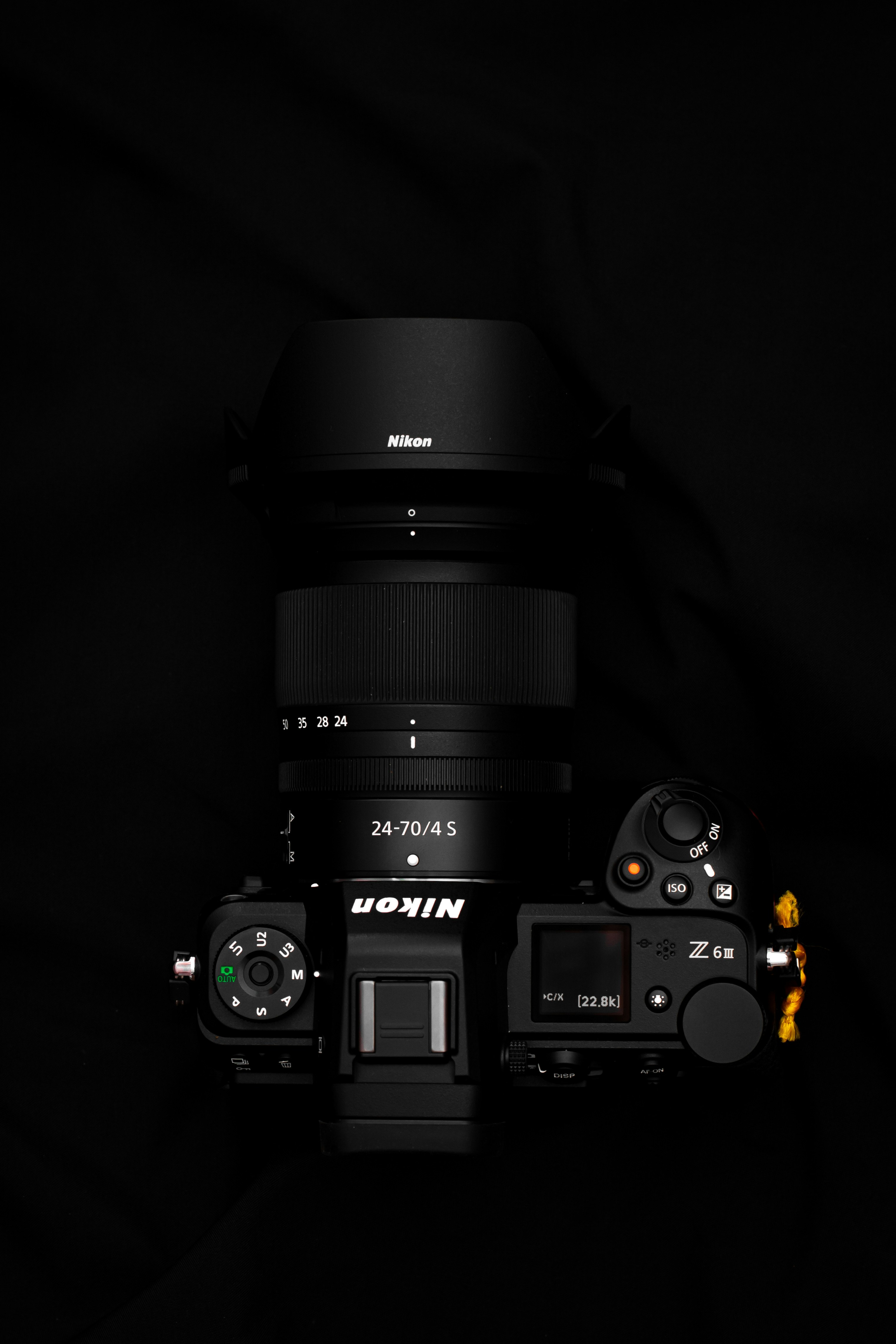 A camera with a lens attached to it