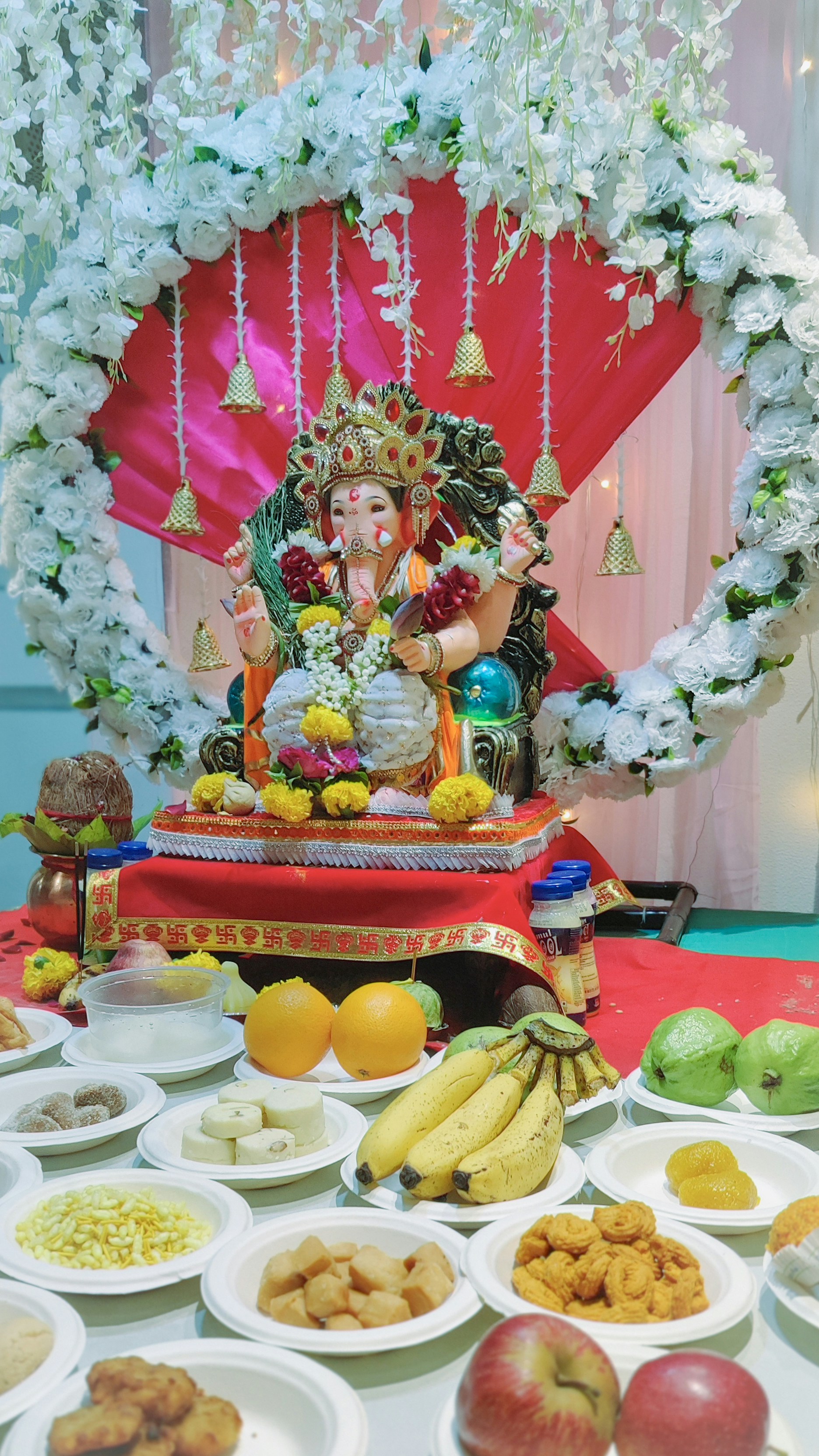 A table filled with lots of plates of food