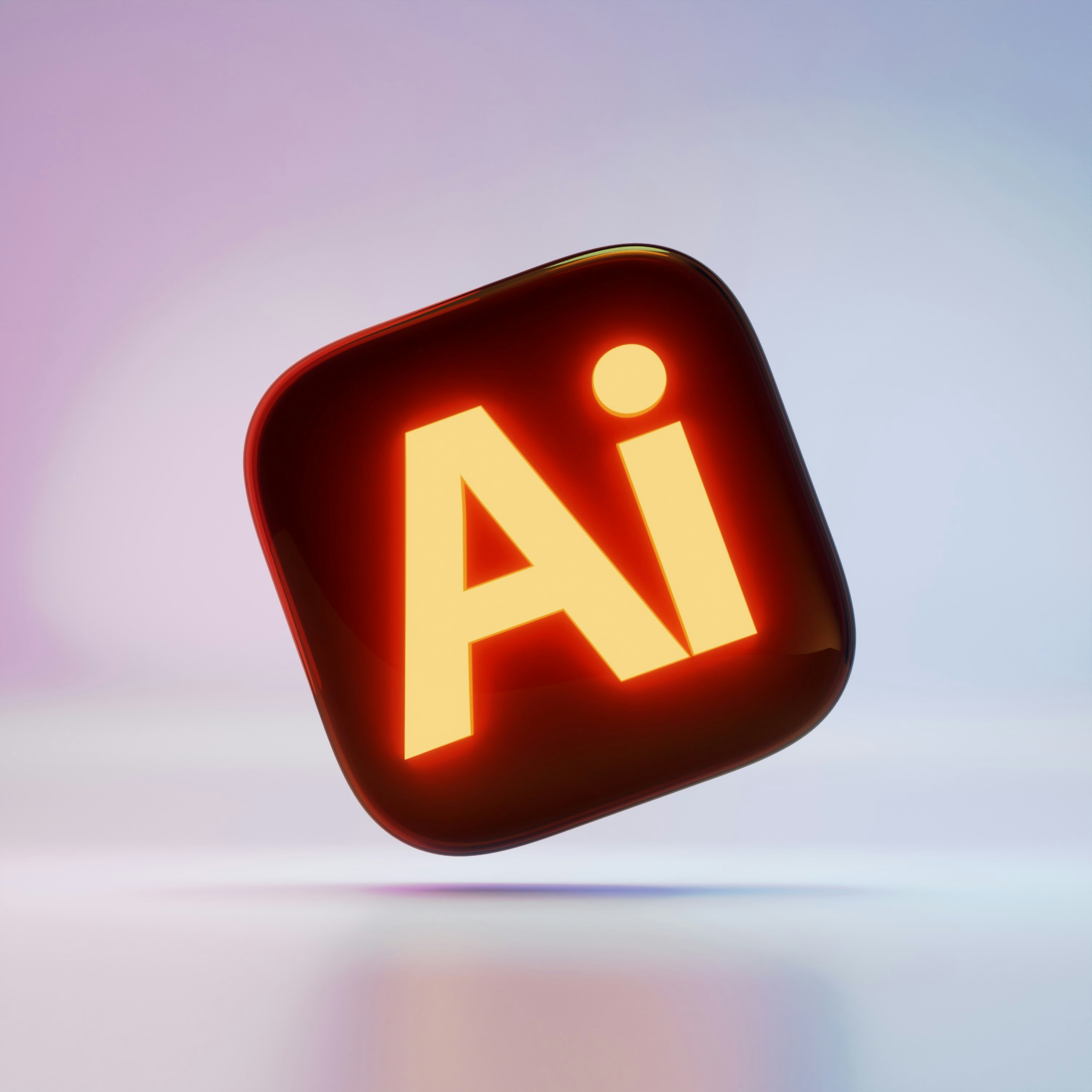 Branimo red square button with letter a icon