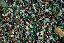 A bunch of rocks and gravel that are all different colors