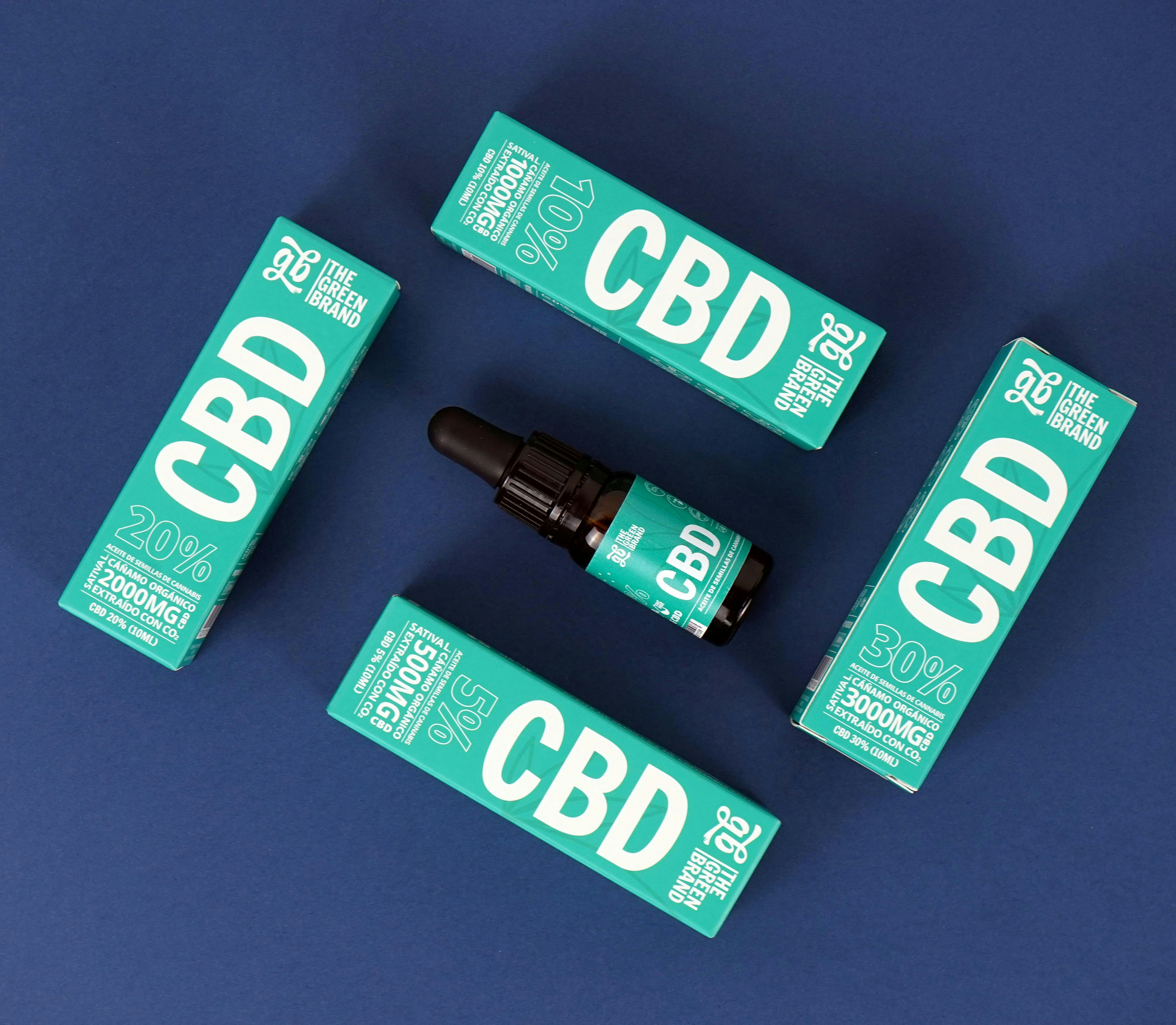 Three tubes of cbd sitting next to each other