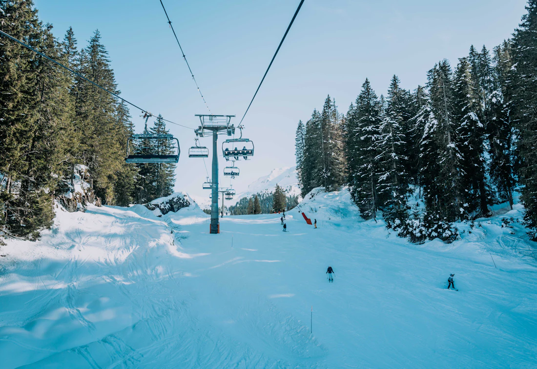Stoeltjeslift in Avoriaz, in hetzelfde Portes du Soleil-skigebied als Châtel