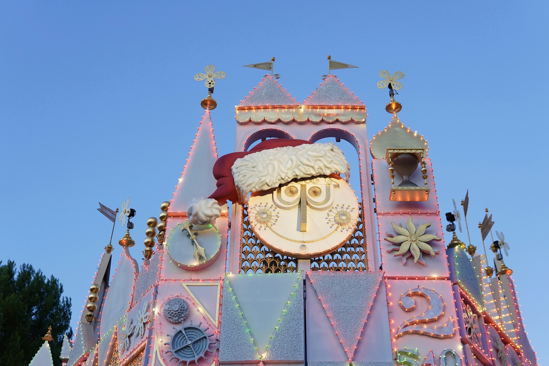 A large building with a clock on top of it