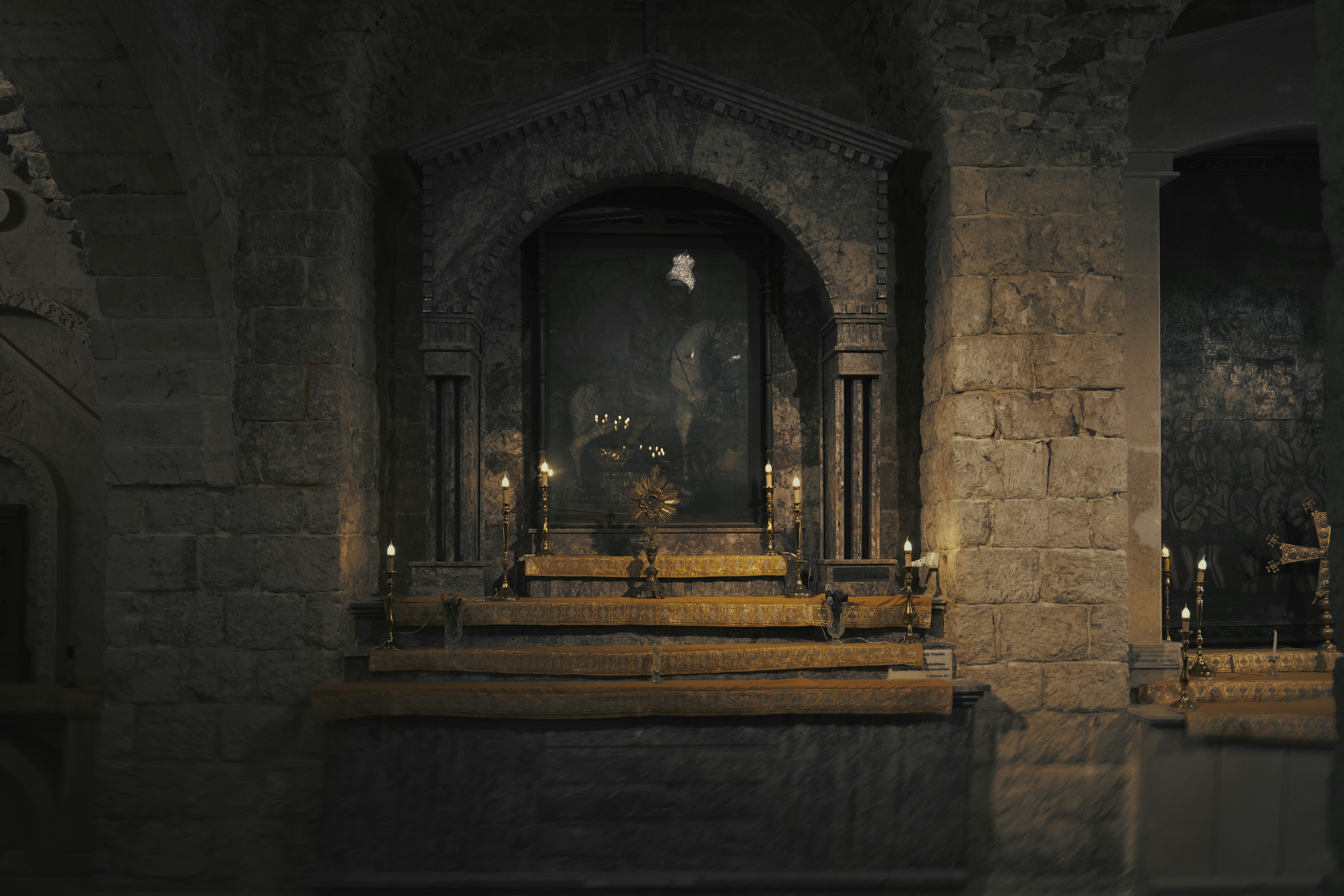 A church with a bunch of pews in it