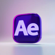 A purple square button with the word ae on it