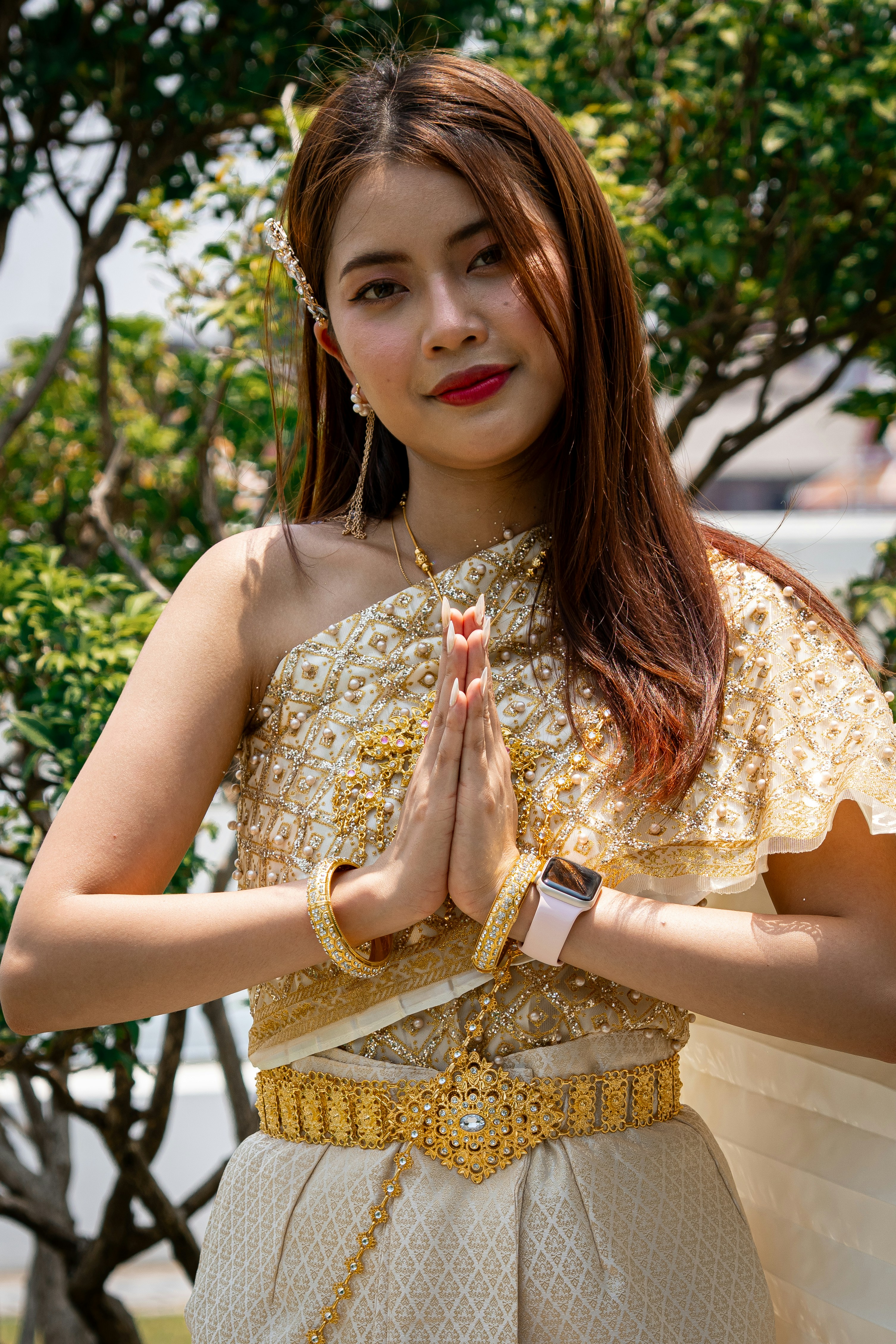 Thai belt and bracelet set (khem khat and kamlai)