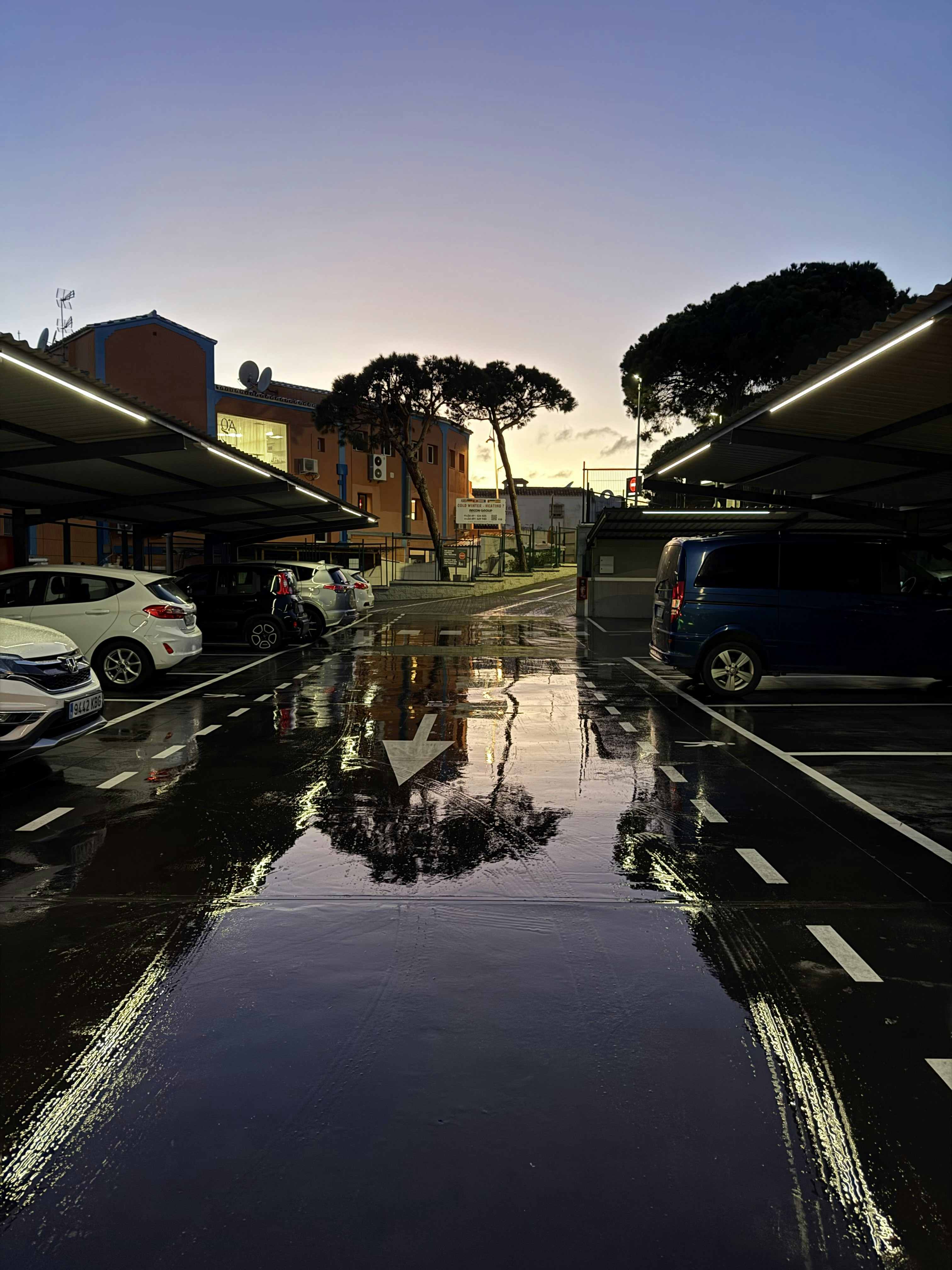beautiful reflections during sunset right after the rain