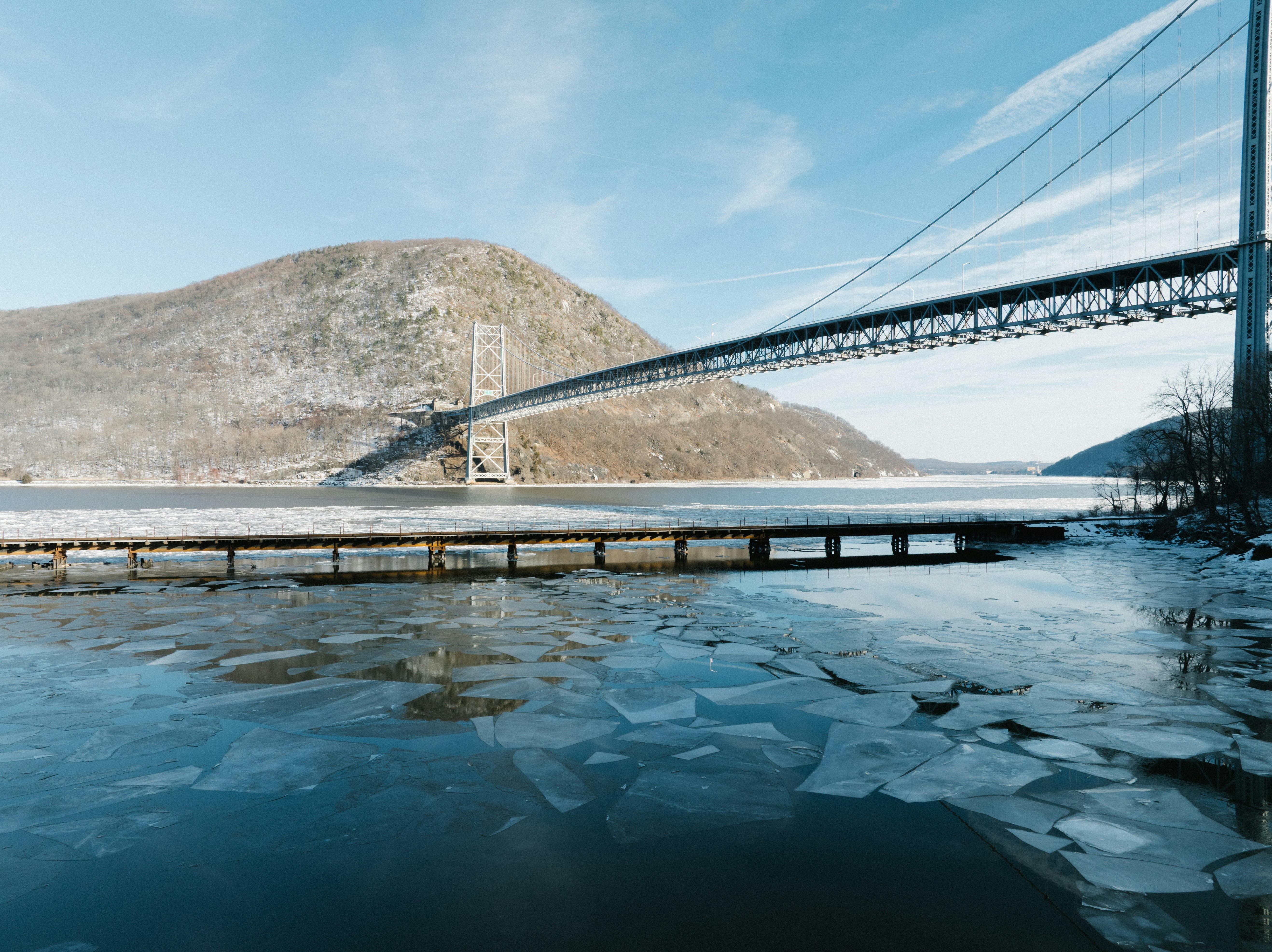 A bridge that is over a body of water