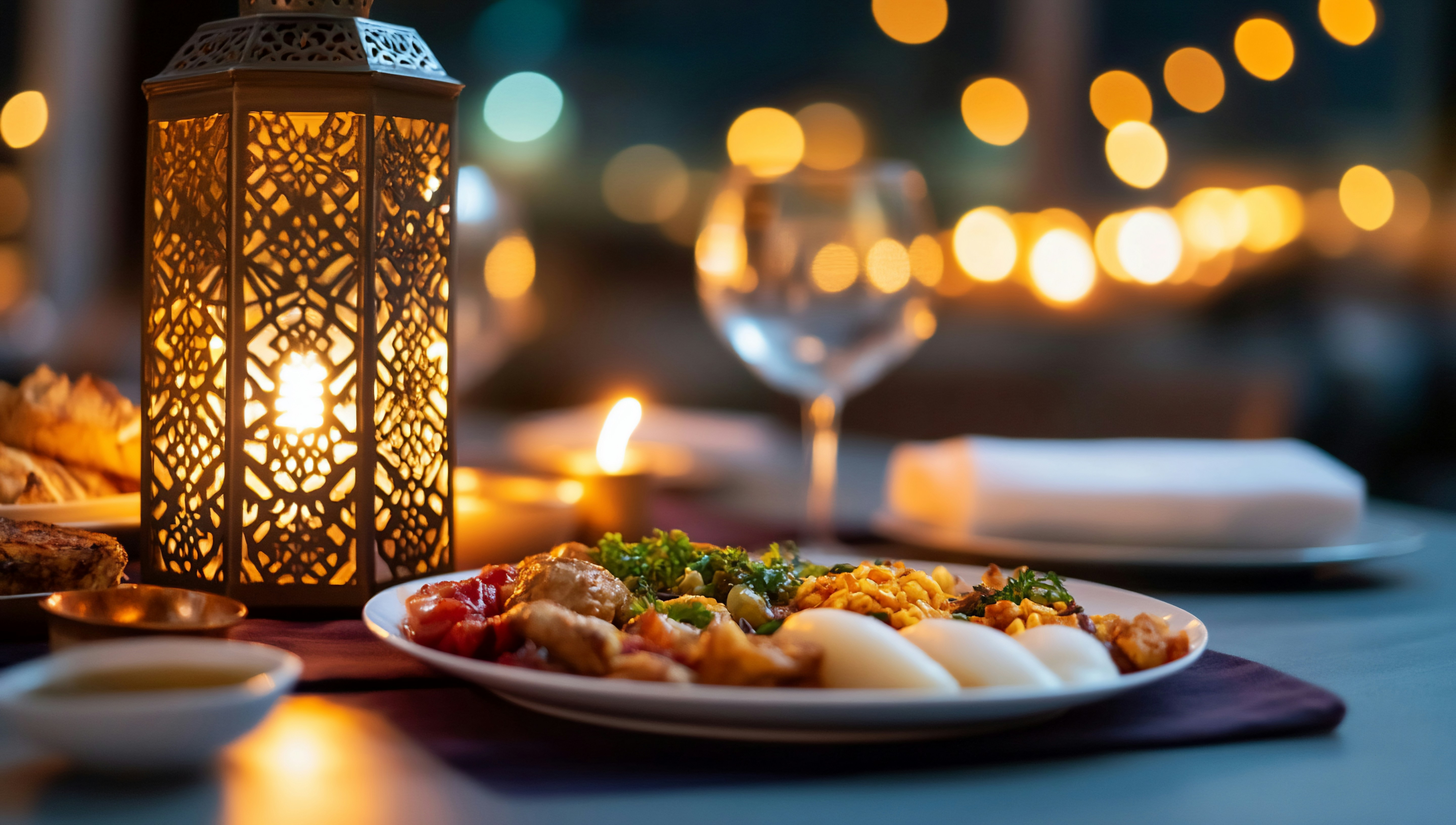 Traditional Ramadan lanterns and decorations
