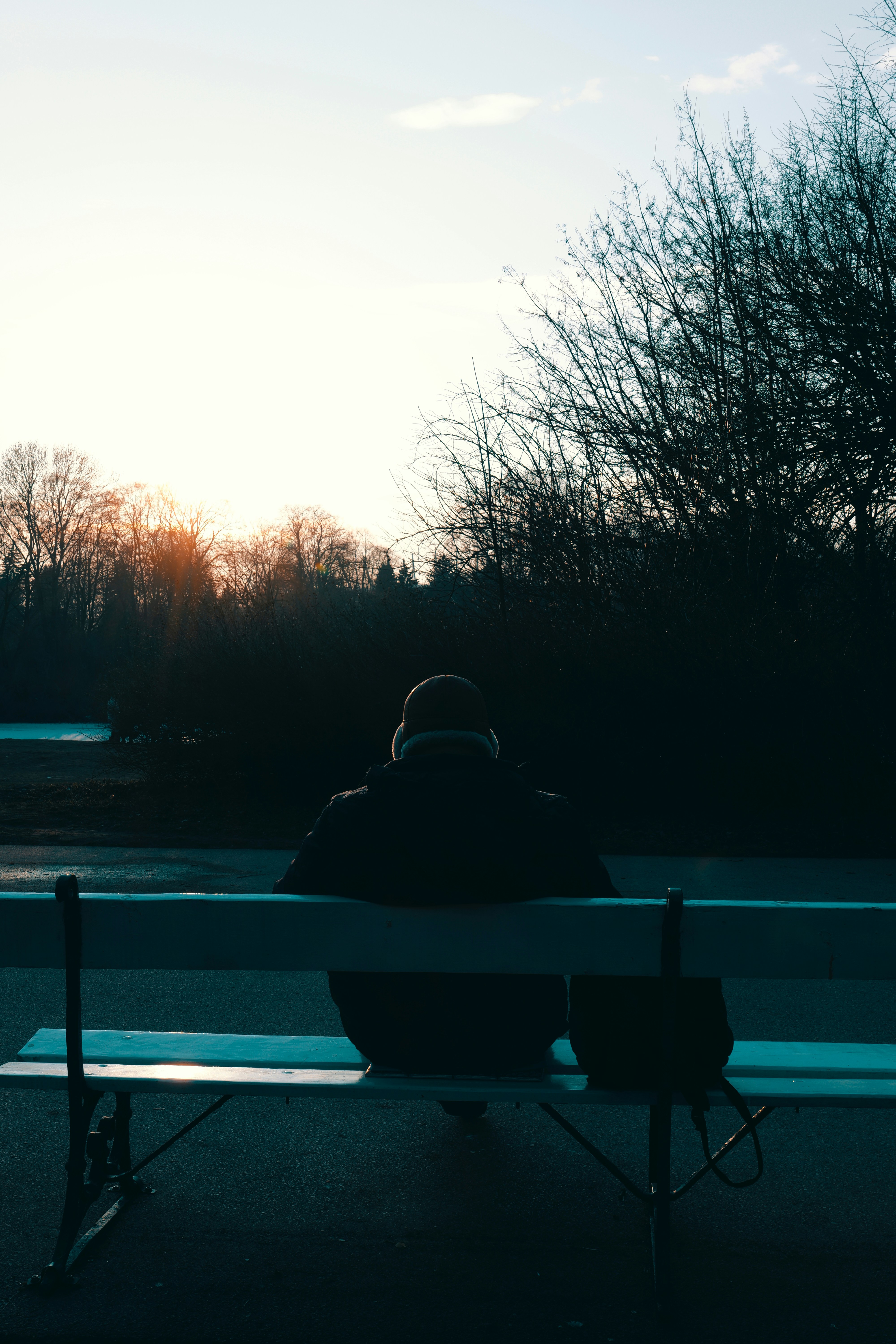 A person sitting on a bench in a park photo – Free Man Image on Unsplash