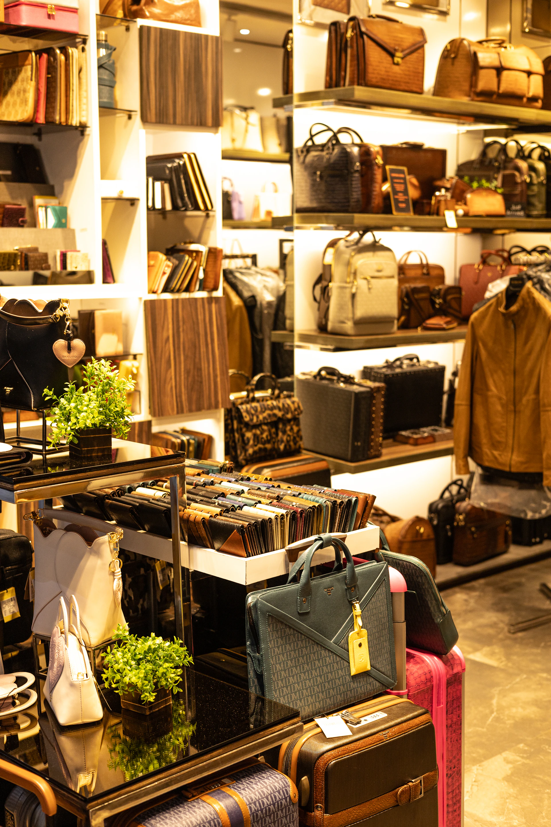 A store filled with lots of luggage and bags
