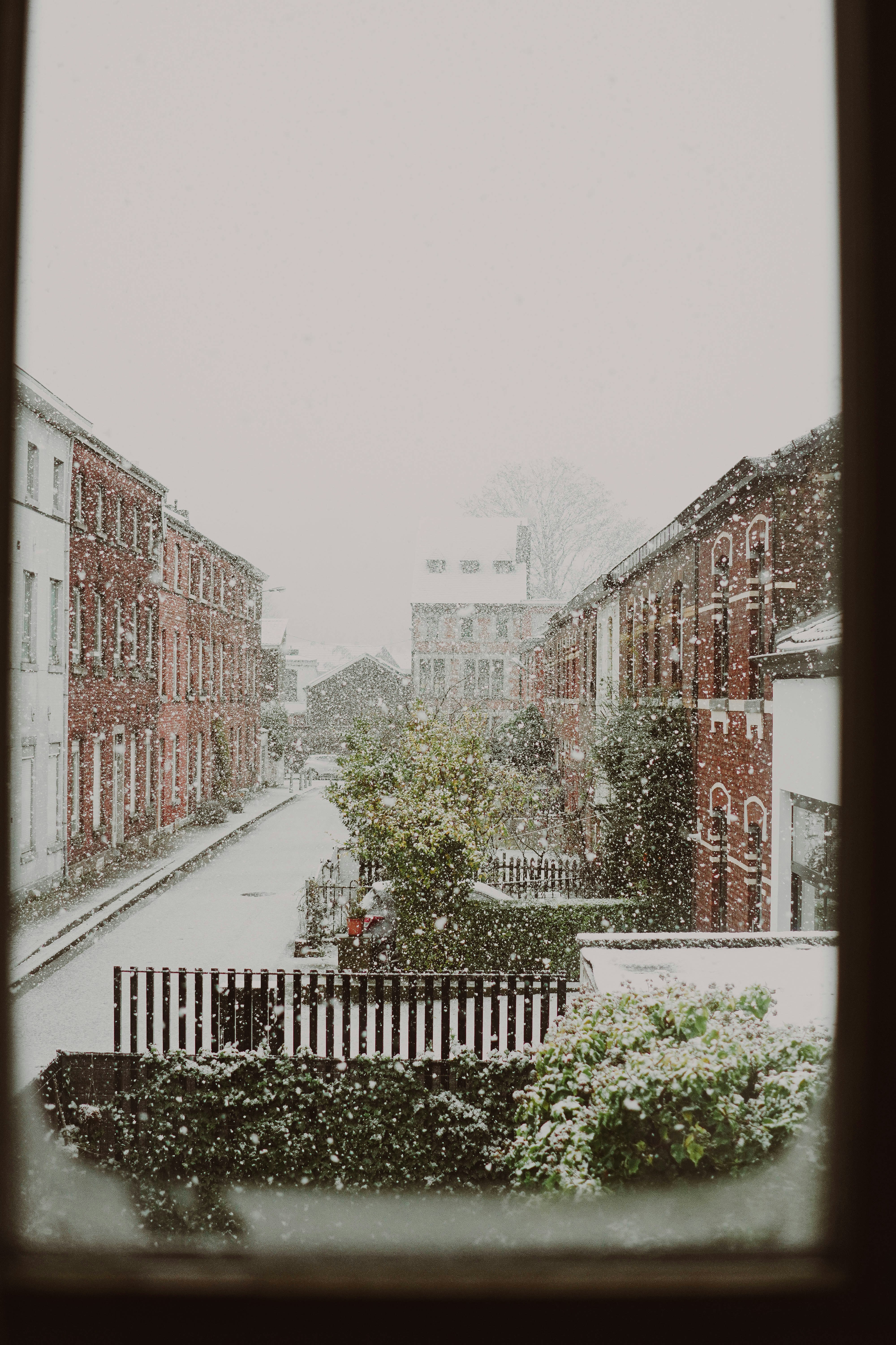 Liège sous la neige.  Belgique.