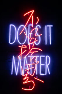 A neon sign that says dof's it be water