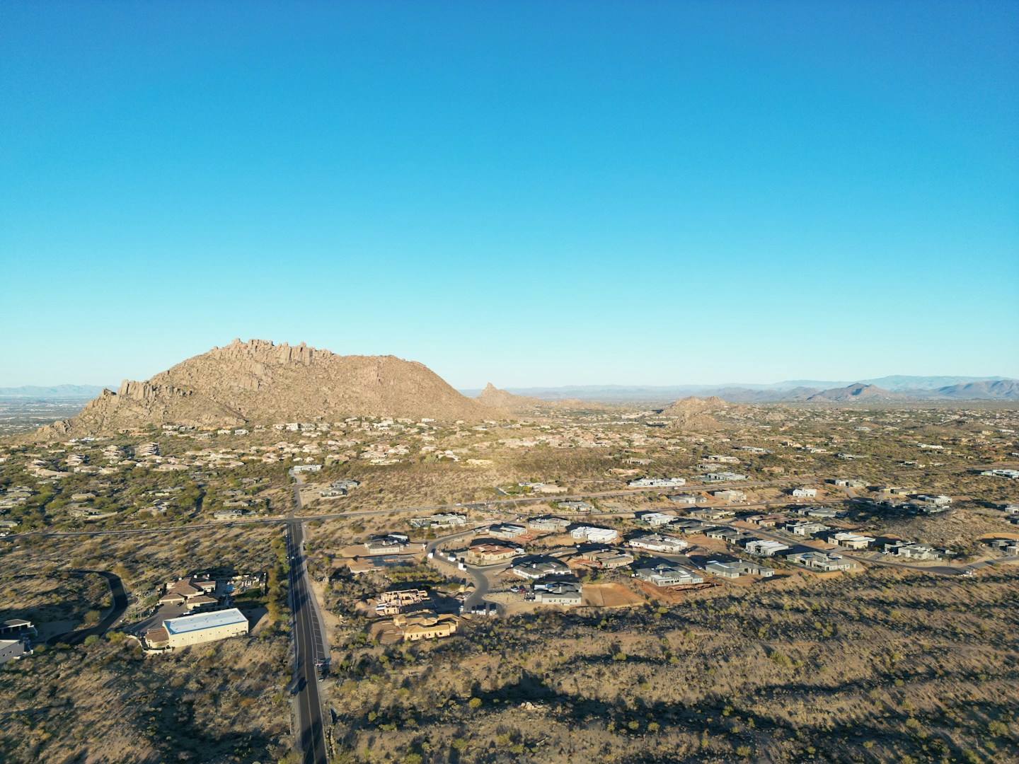 Aerial view of El Mirage, Arizona suburban landscape