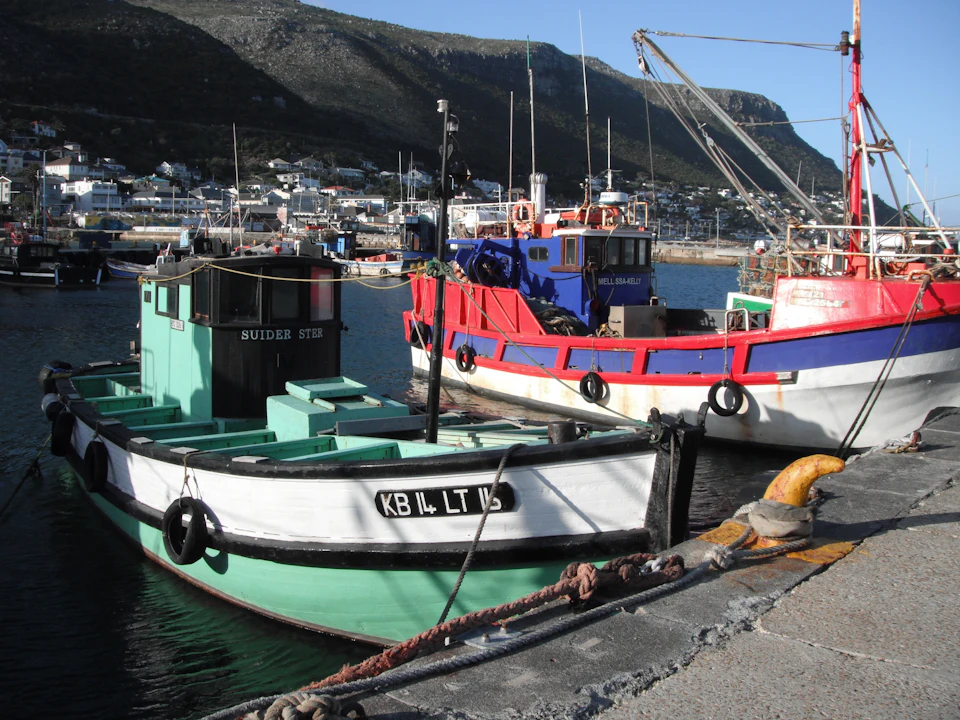 Fishing boats in Kalk Bay harbour