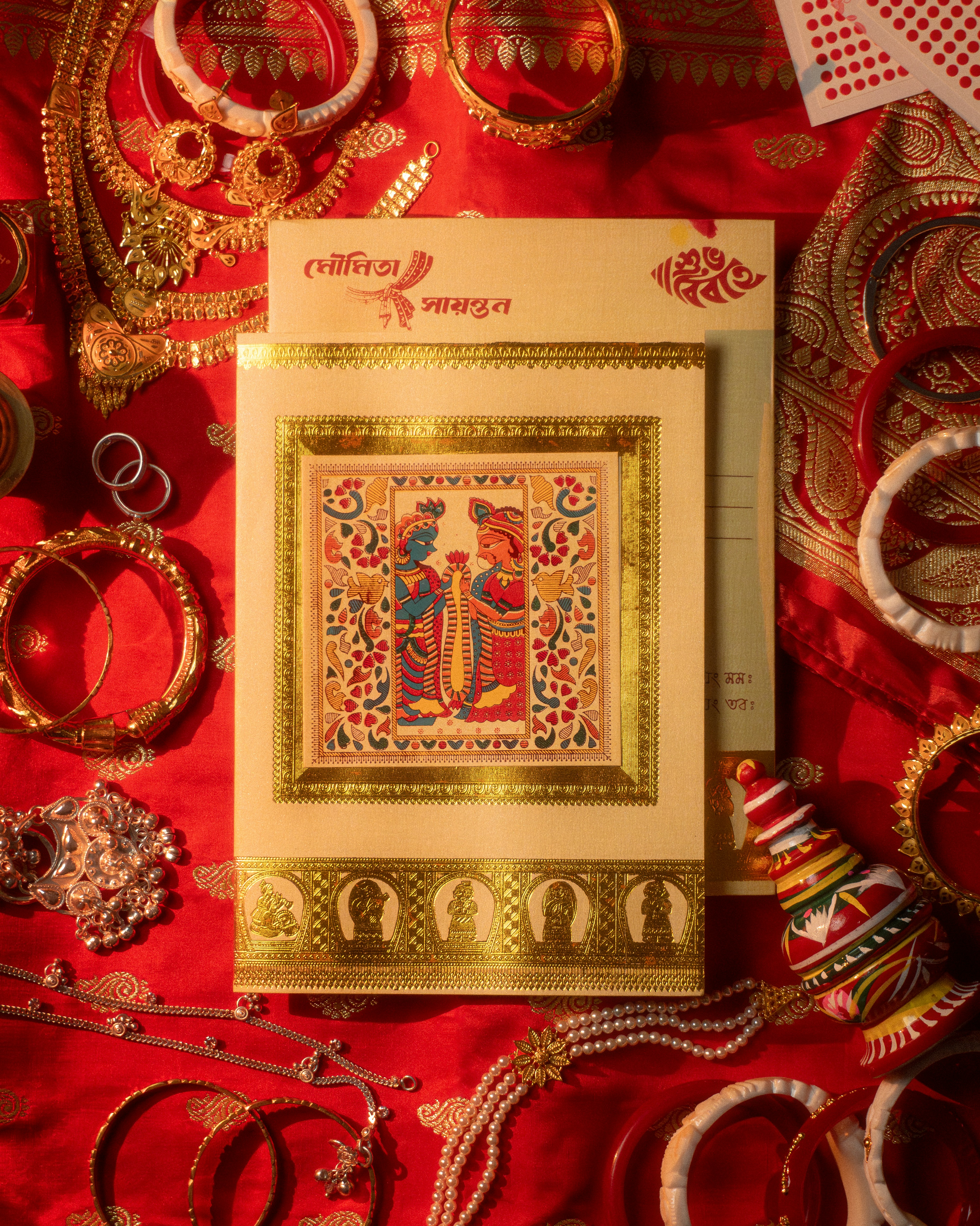 A picture of some jewelry on a table