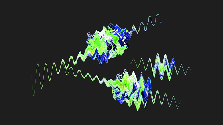 Sound wave visualization on a dark background