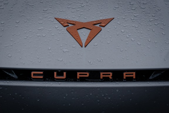 A close up of the emblem on a car