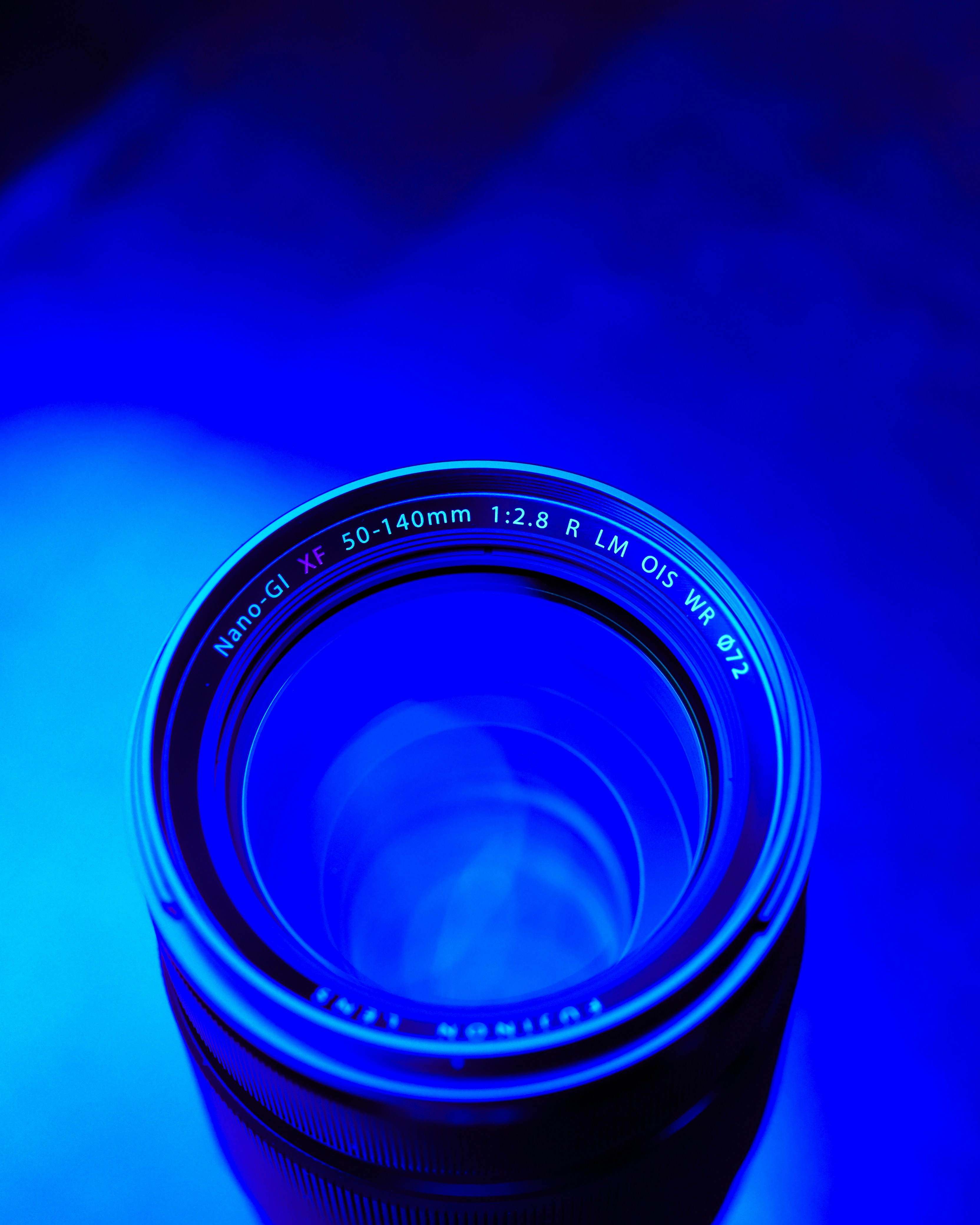 A camera lens sitting on top of a table