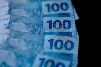 A close up of a bunch of money