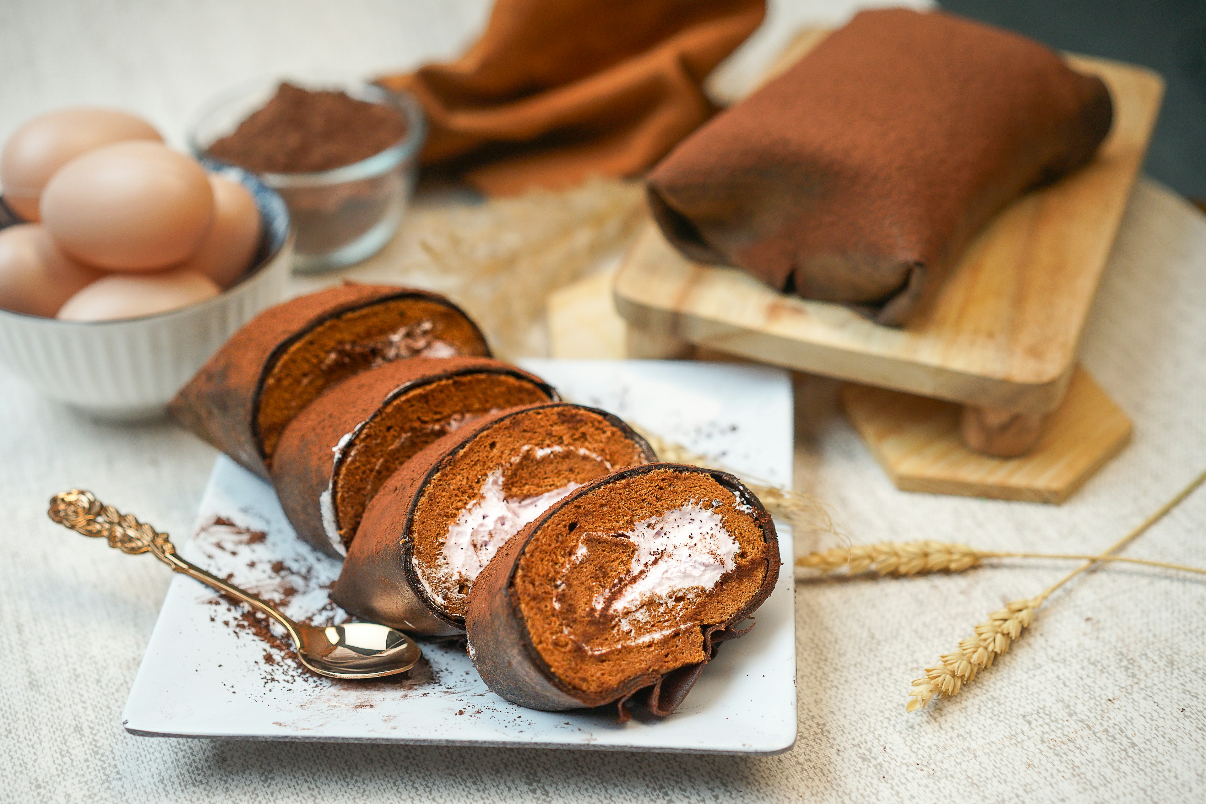 A white plate topped with slices of bread