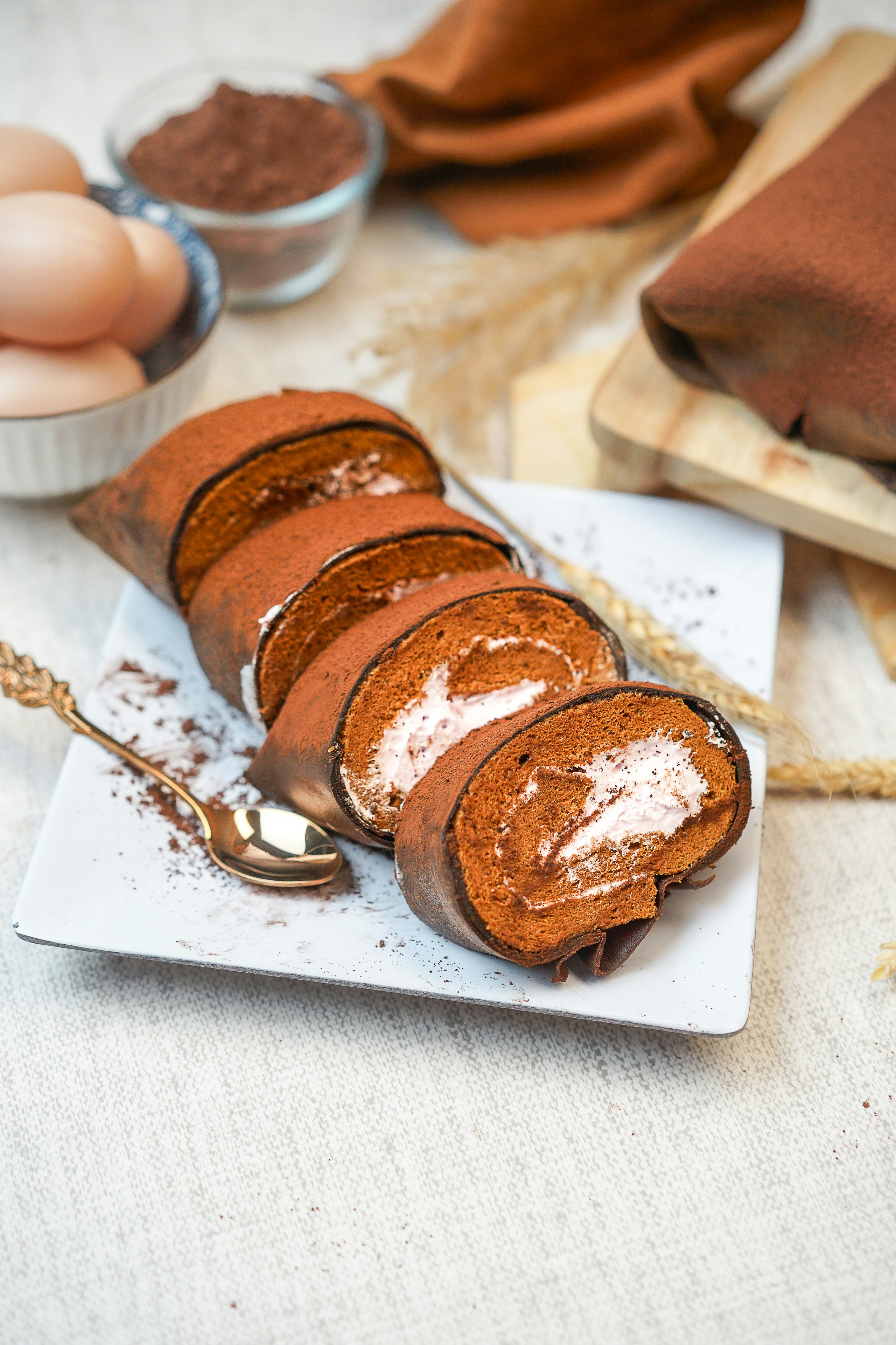A white plate topped with slices of bread