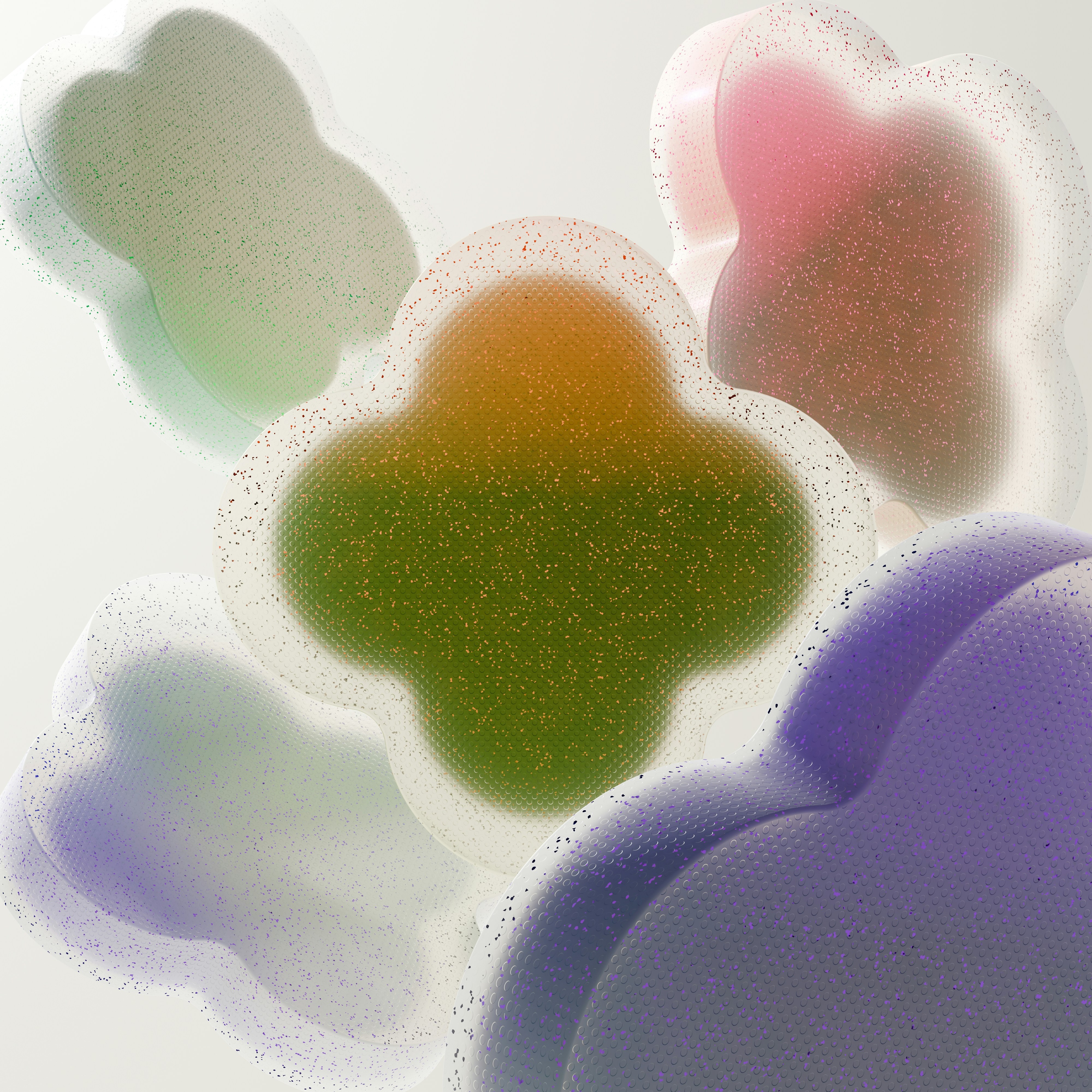 A close up of a bunch of bubbles in the air
