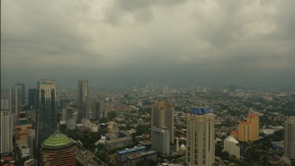 A view of a city from a tall building