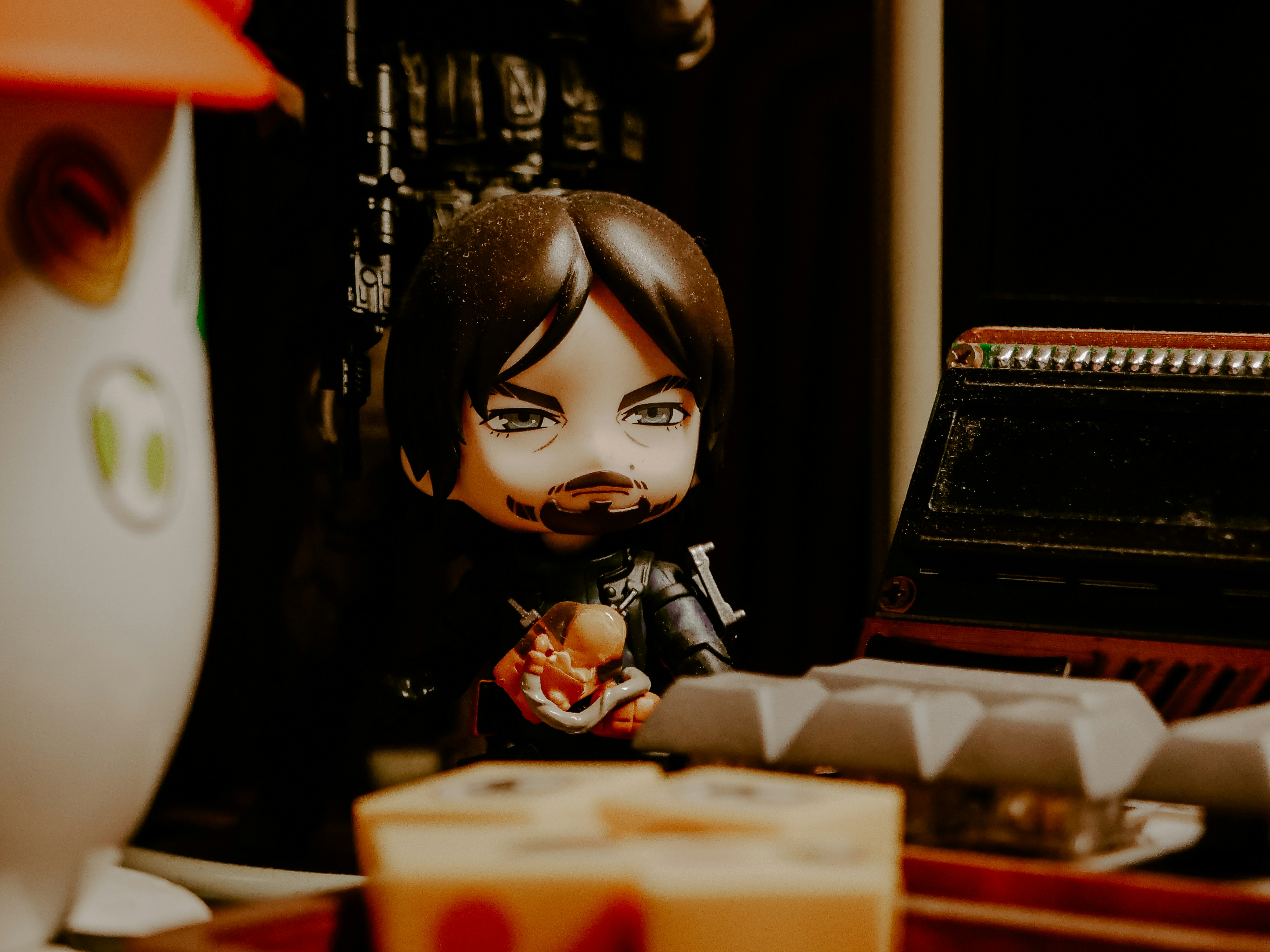 Young content creator using cute avatar for streaming