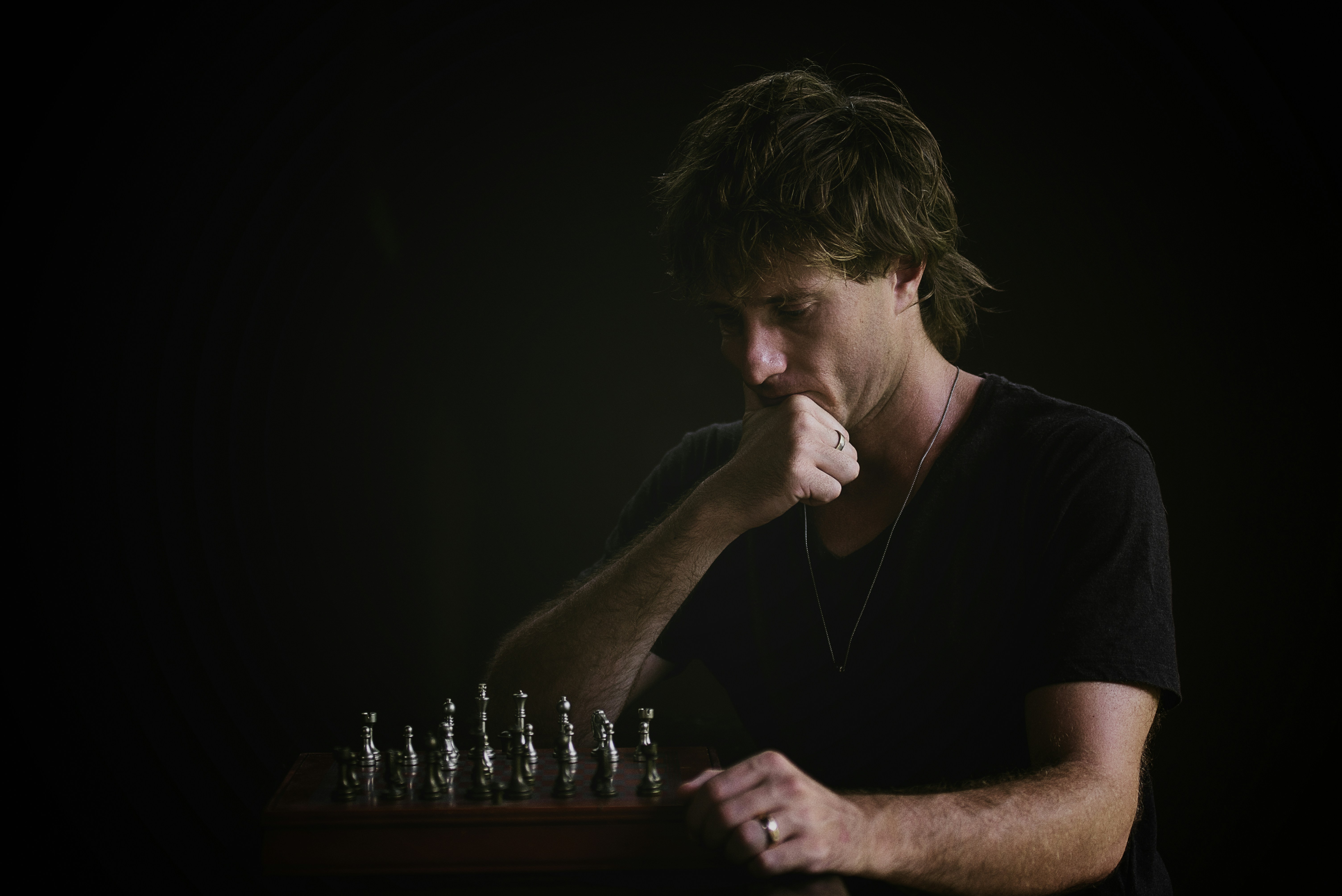Grandmaster playing chess