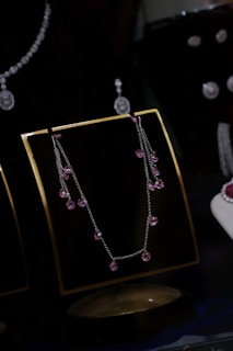 A display of jewelry on a table