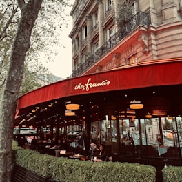 Chez francis, a restaurant in paris, is pictured.