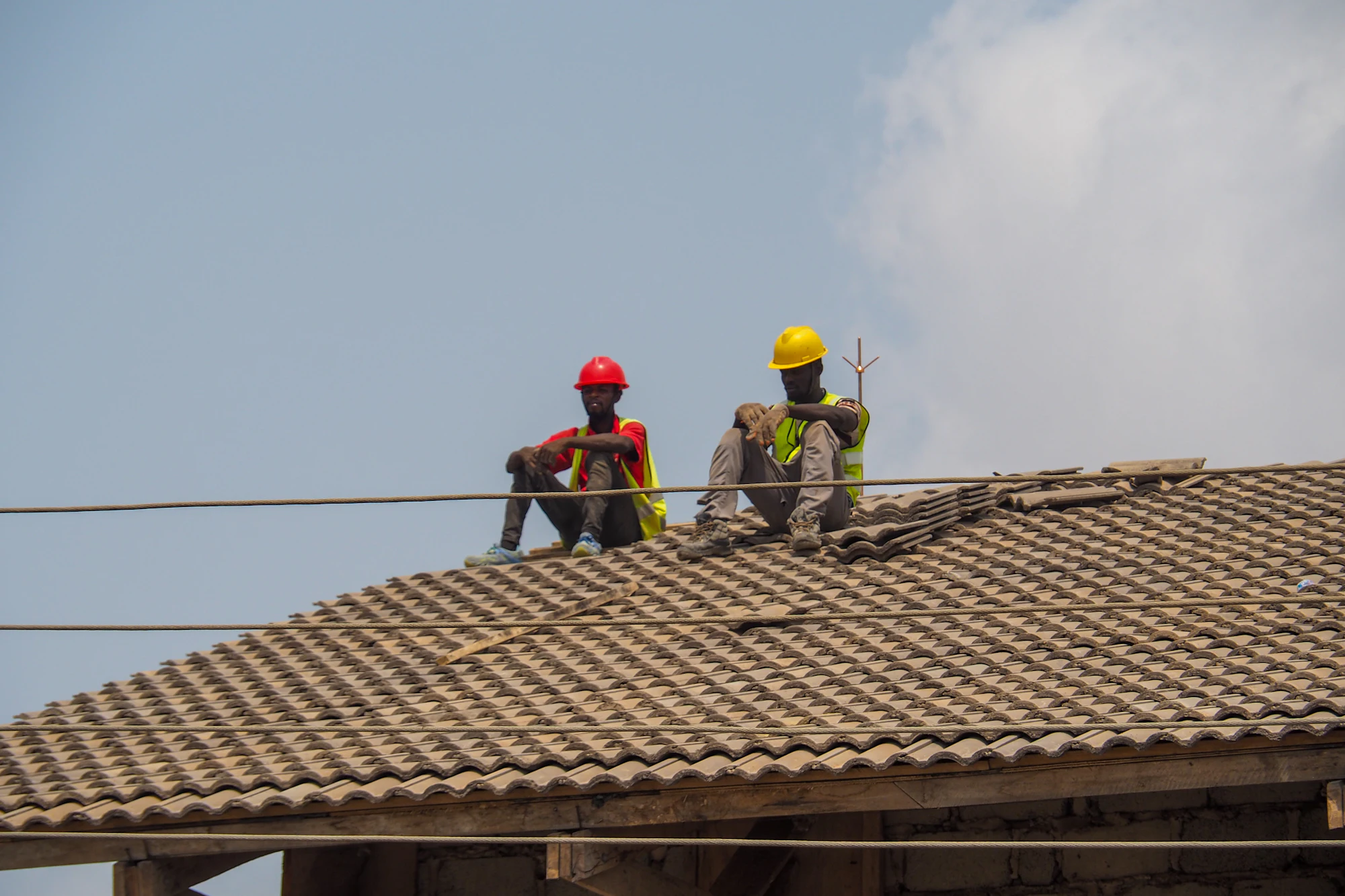 Construction workers on site