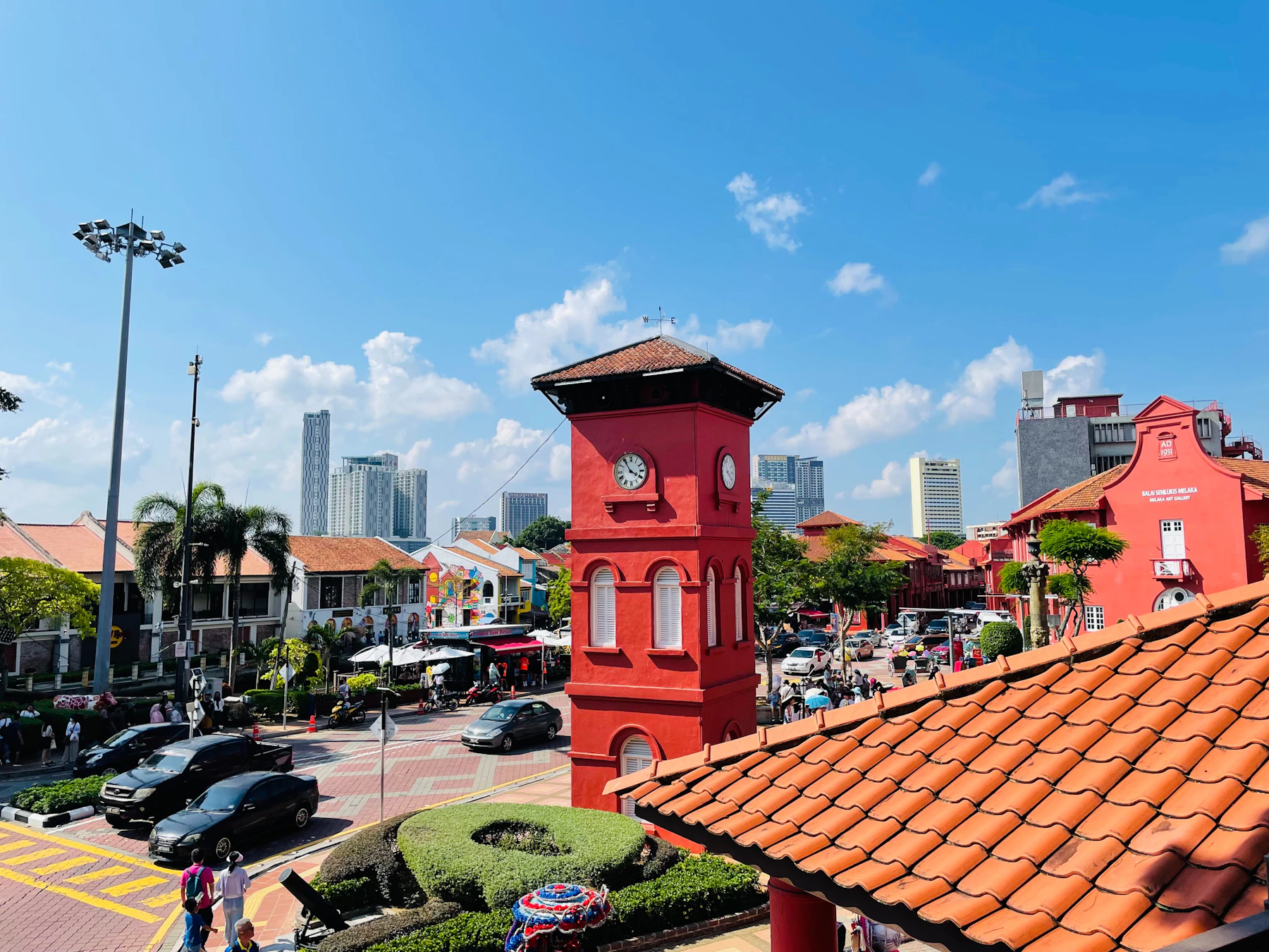 Dutch Square et tour de l’horloge à Malacca