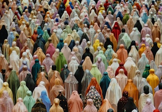 A large group of people standing in a crowd