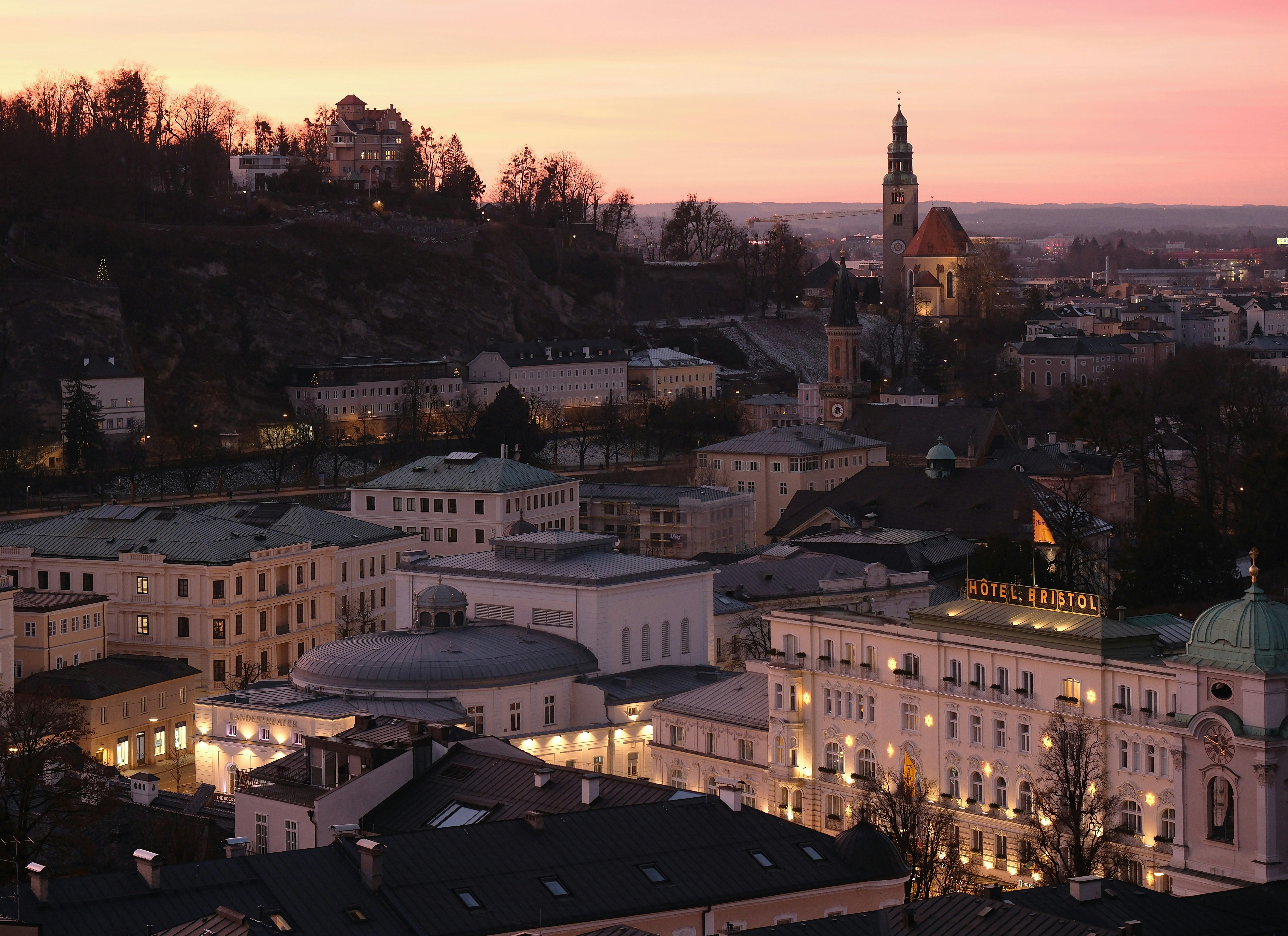 Salzburg - A sunset in Salzburg, Austria