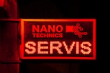 A sign for nano technics servis.