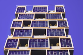 A very tall building with lots of windows