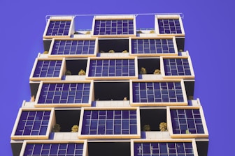 A very tall building with lots of windows