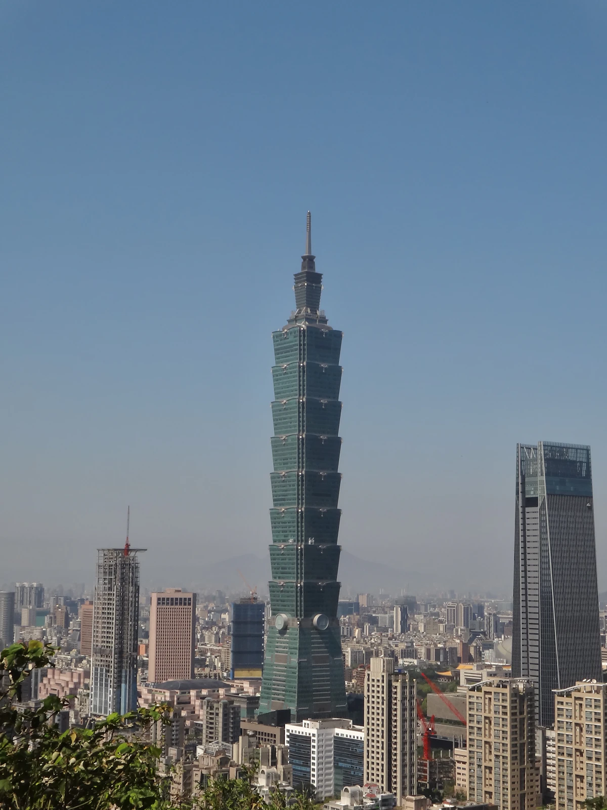 Taipei skyline and Taipei 101, photographed in 2025