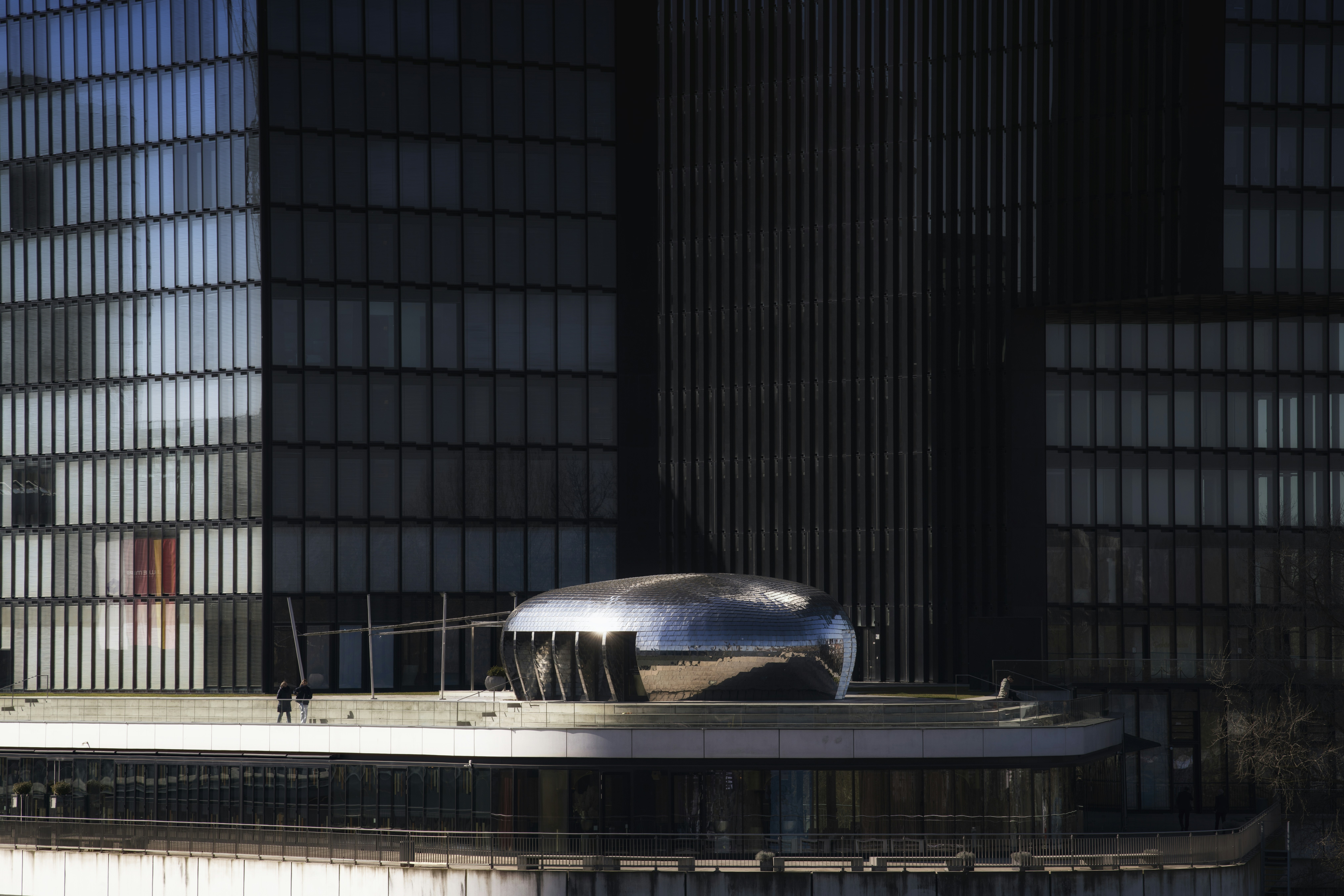 Modern building with architectural design.