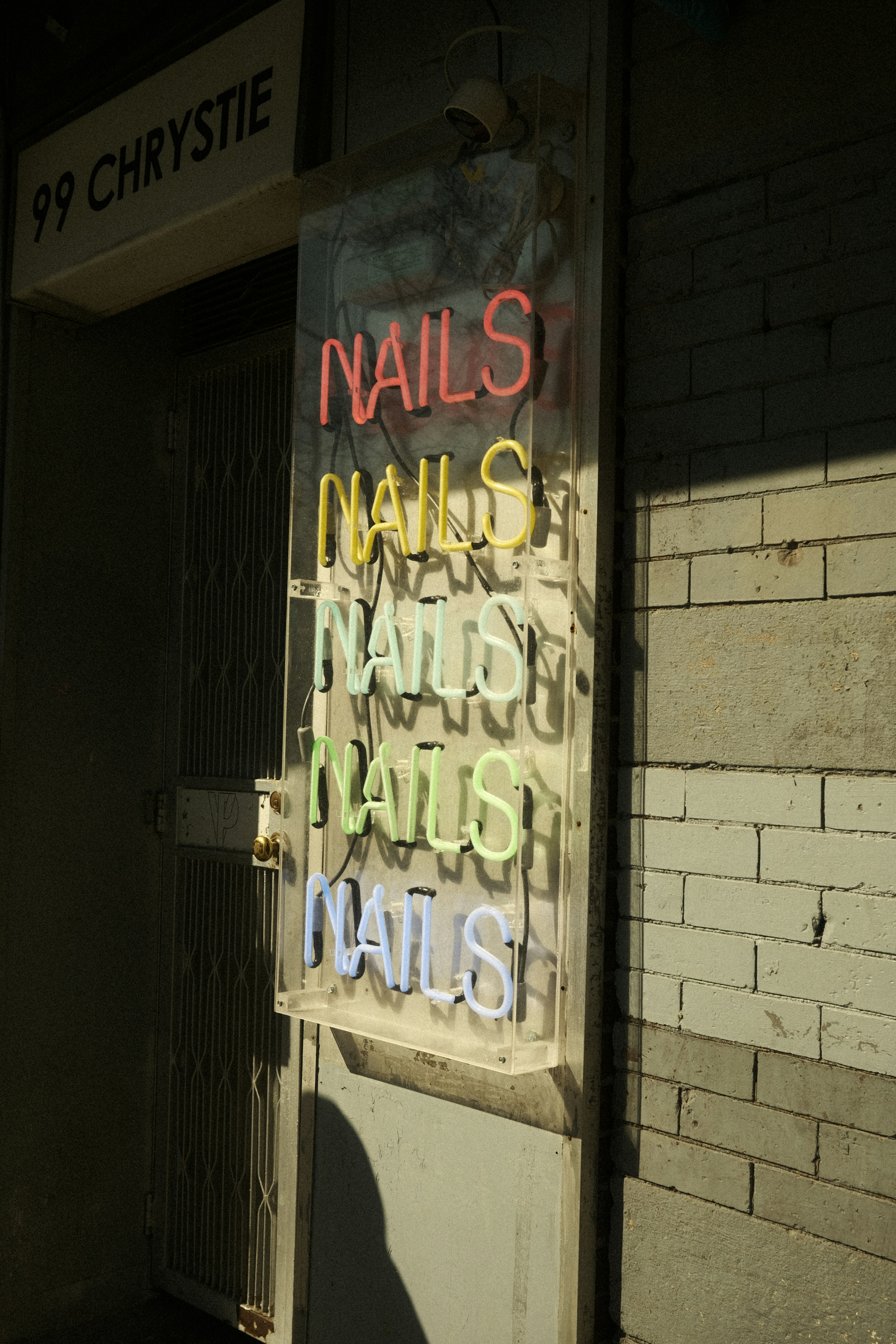 A sign that is on the side of a building