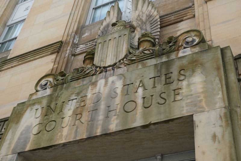 A United States courthouse building facade