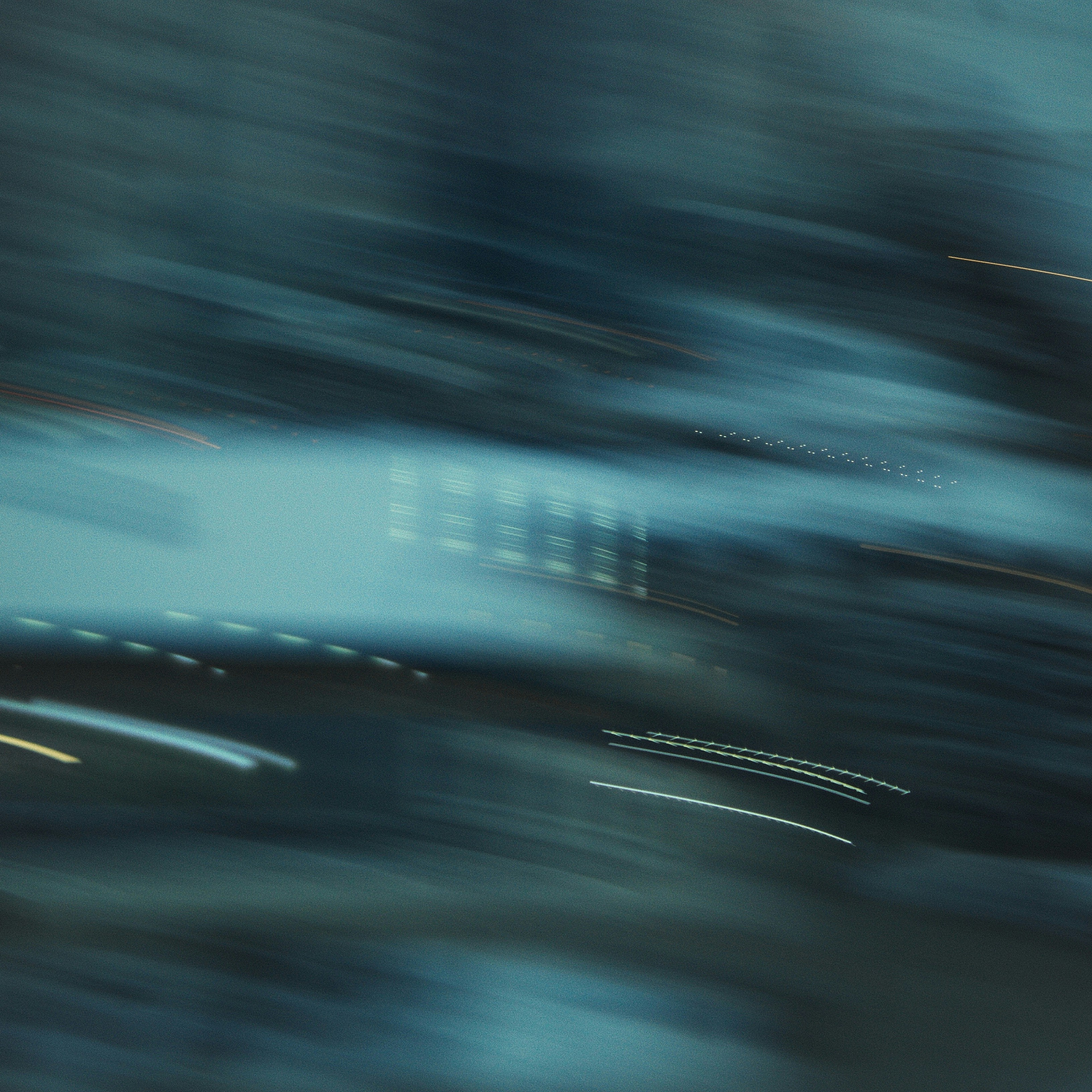 Abstract blur of light and buildings.