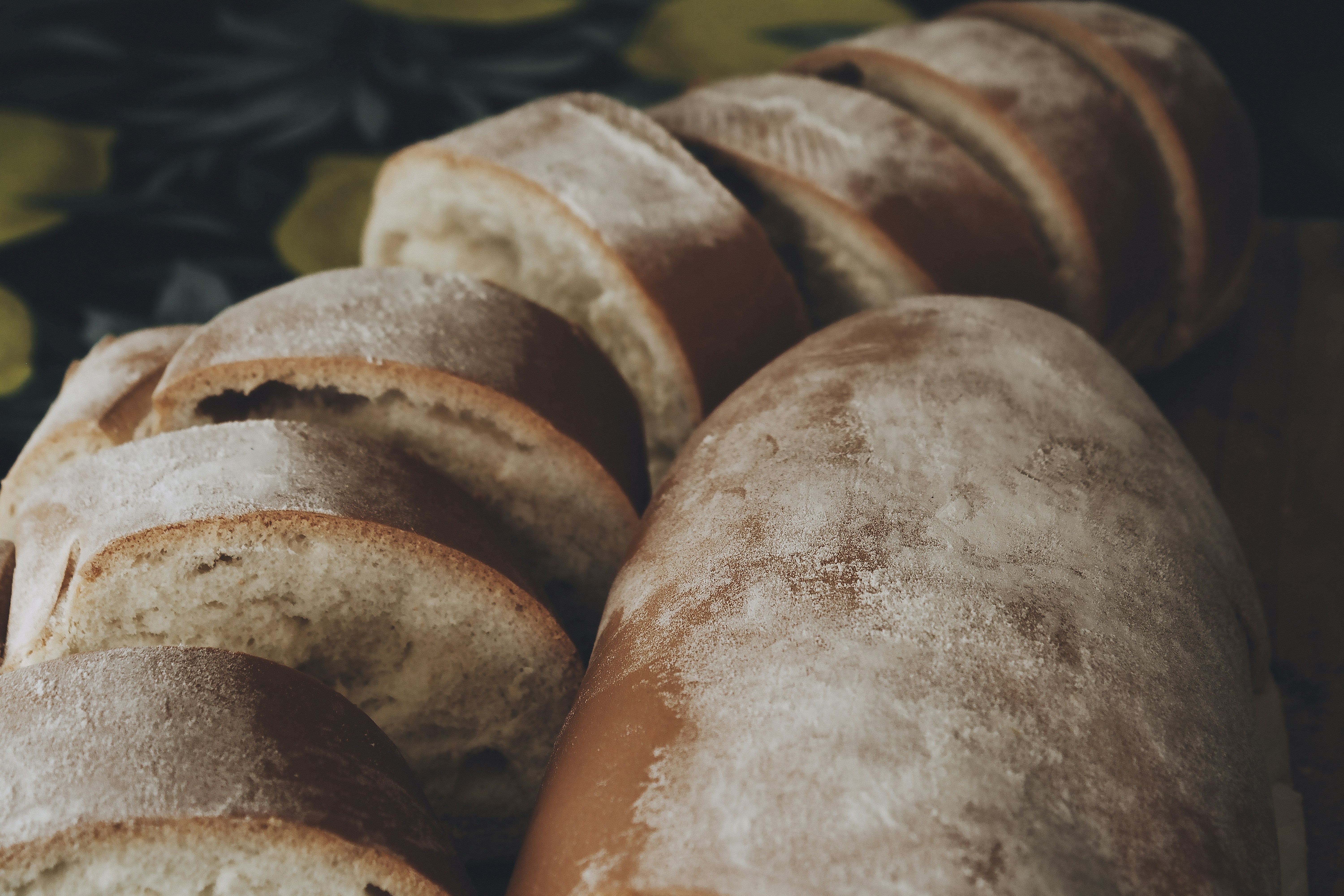 Sliced bread loaf, ready to be enjoyed