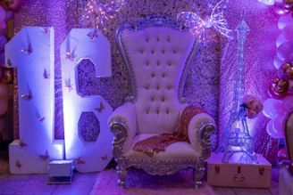 A beautiful setup for a sixteenth birthday celebration.