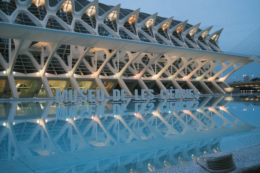 City of Arts and Sciences Valencia futuristic architecture at dusk