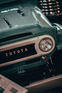 A close-up shot of a classic toyota.