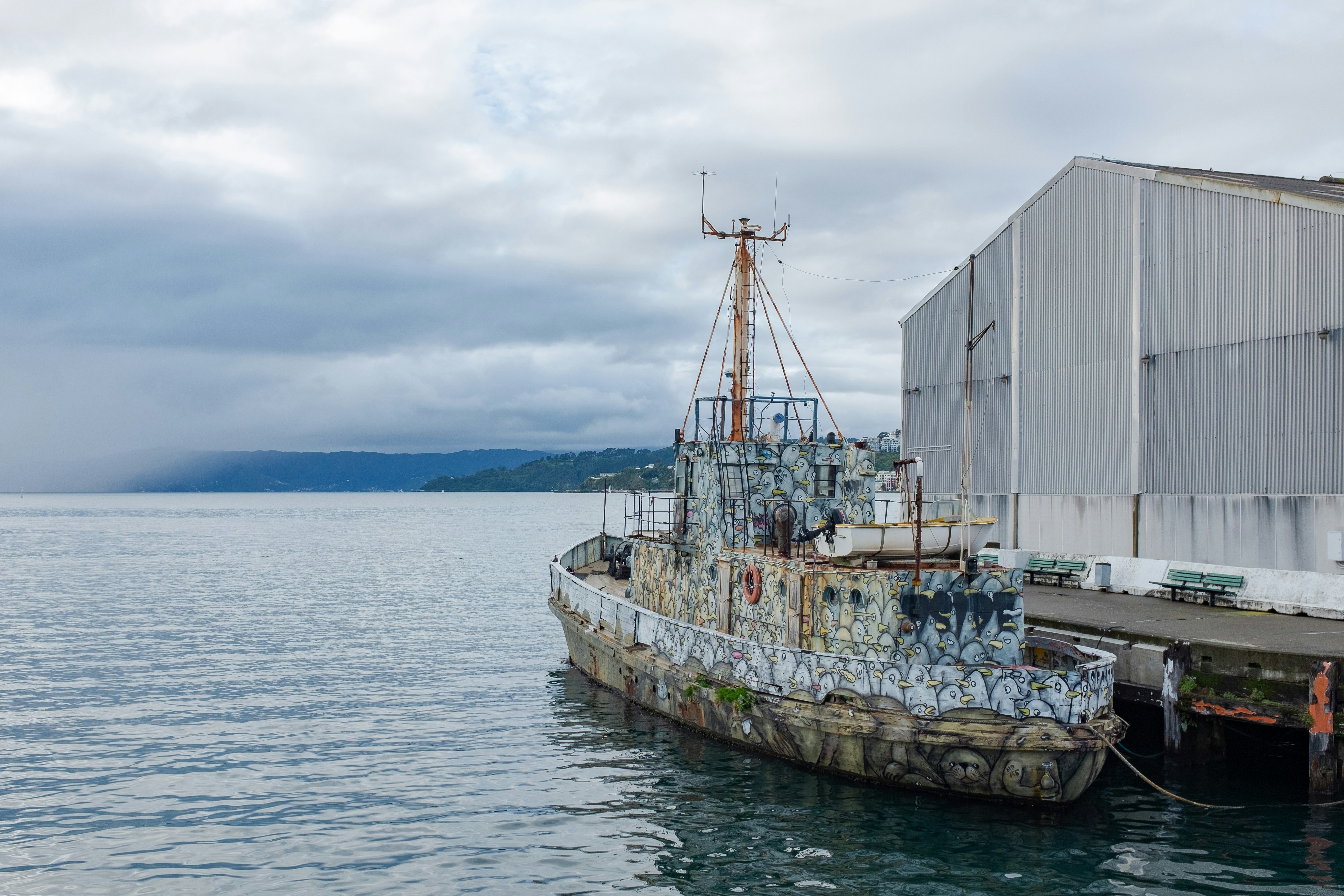 Famous WW2-era "Sealion" ship docked in Wellington harbour.